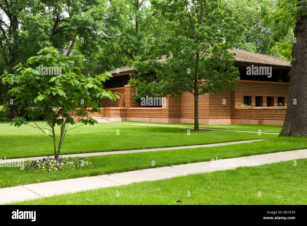 Authur Heurtley House : Prairie style architecture Stock Photo