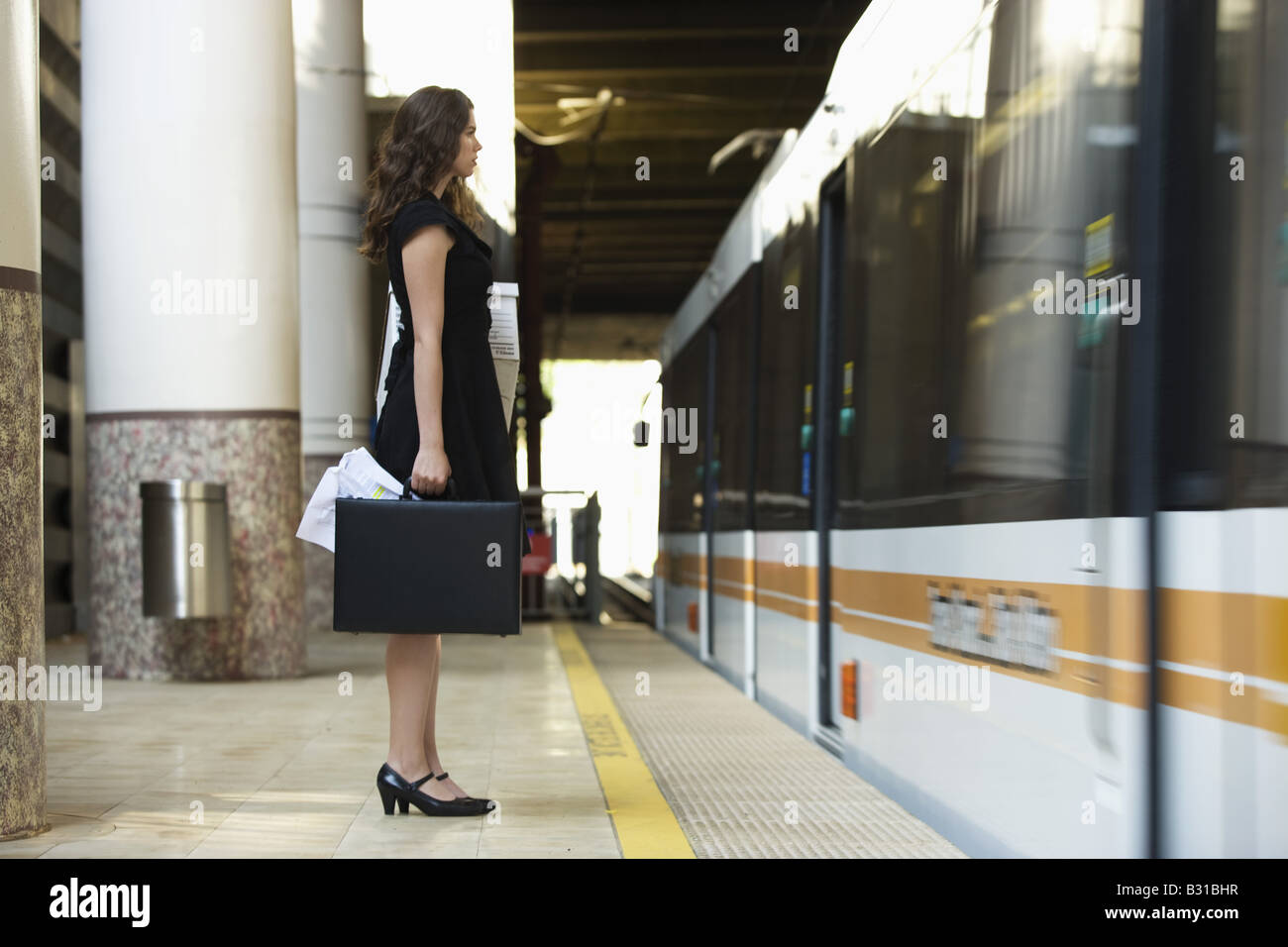 Tired woman on the subway train hi-res stock photography and images - Alamy