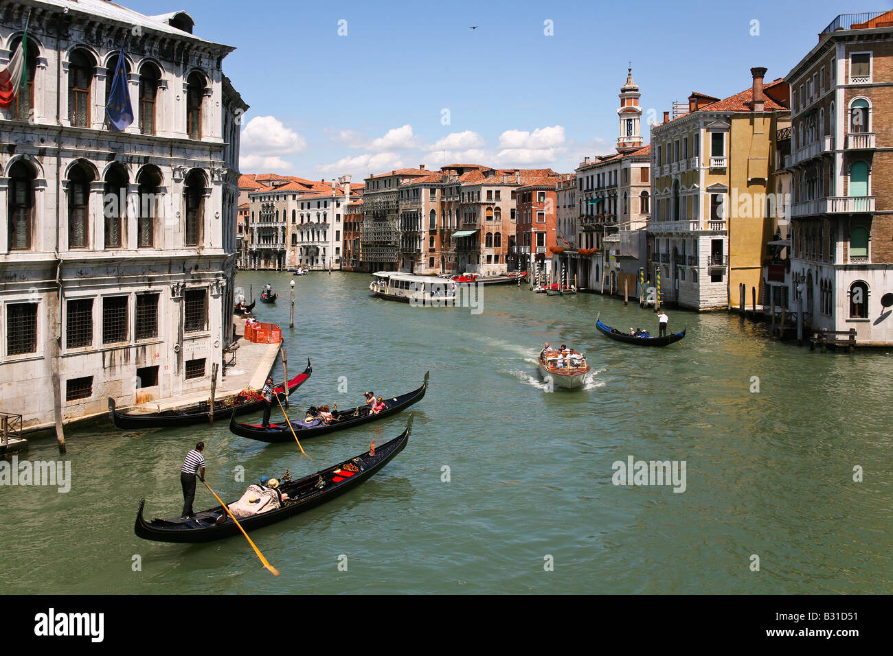 Classical View of the Grand Canal, Venice from the Rialto Bridge ...