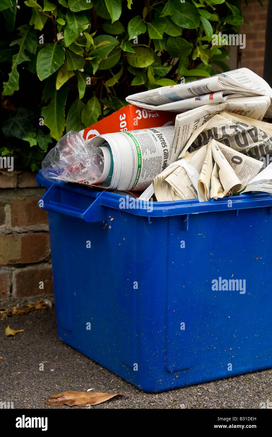 Recycling bin, UK Stock Photo Alamy