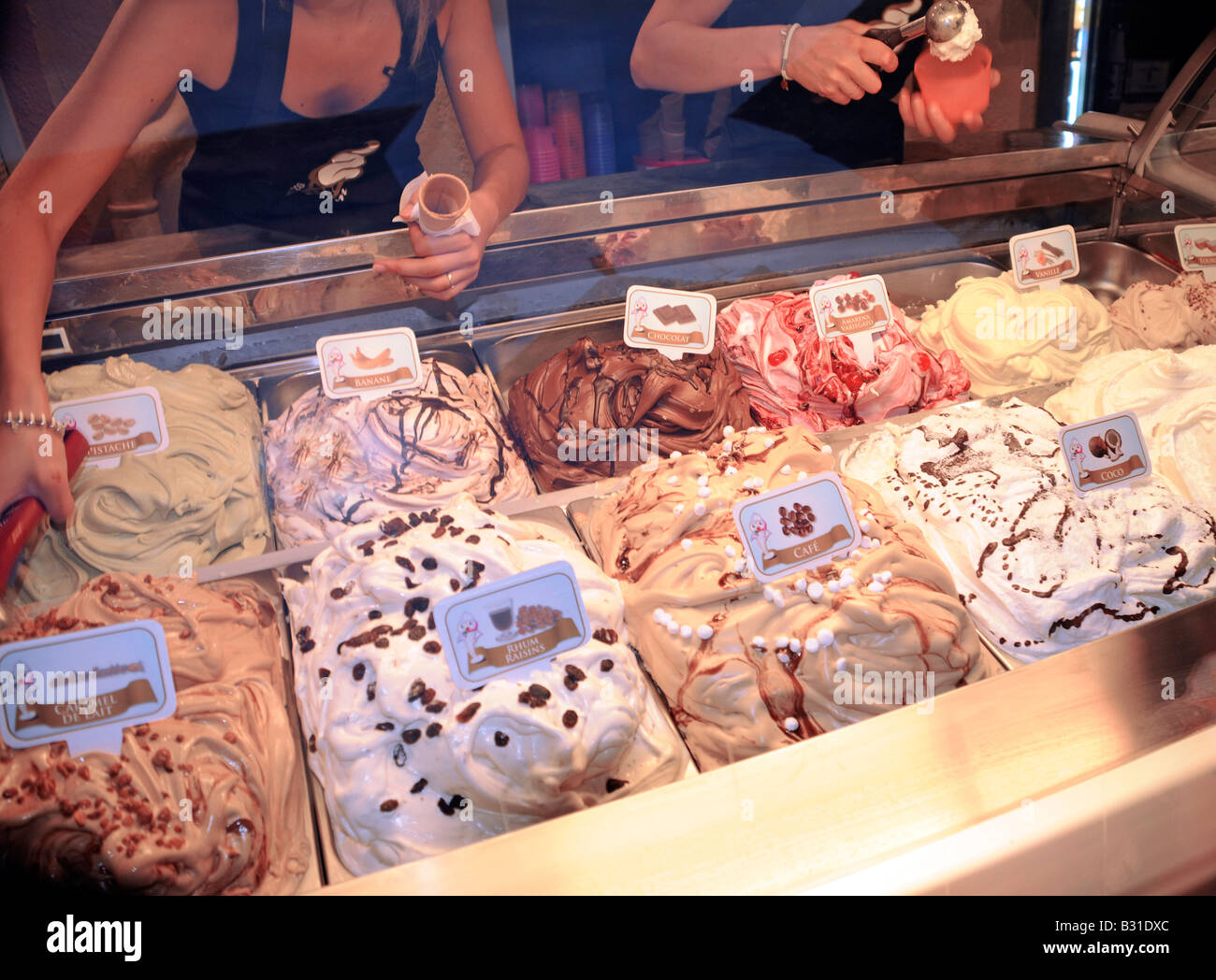 FRENCH ICE CREAM STALL Stock Photo Alamy