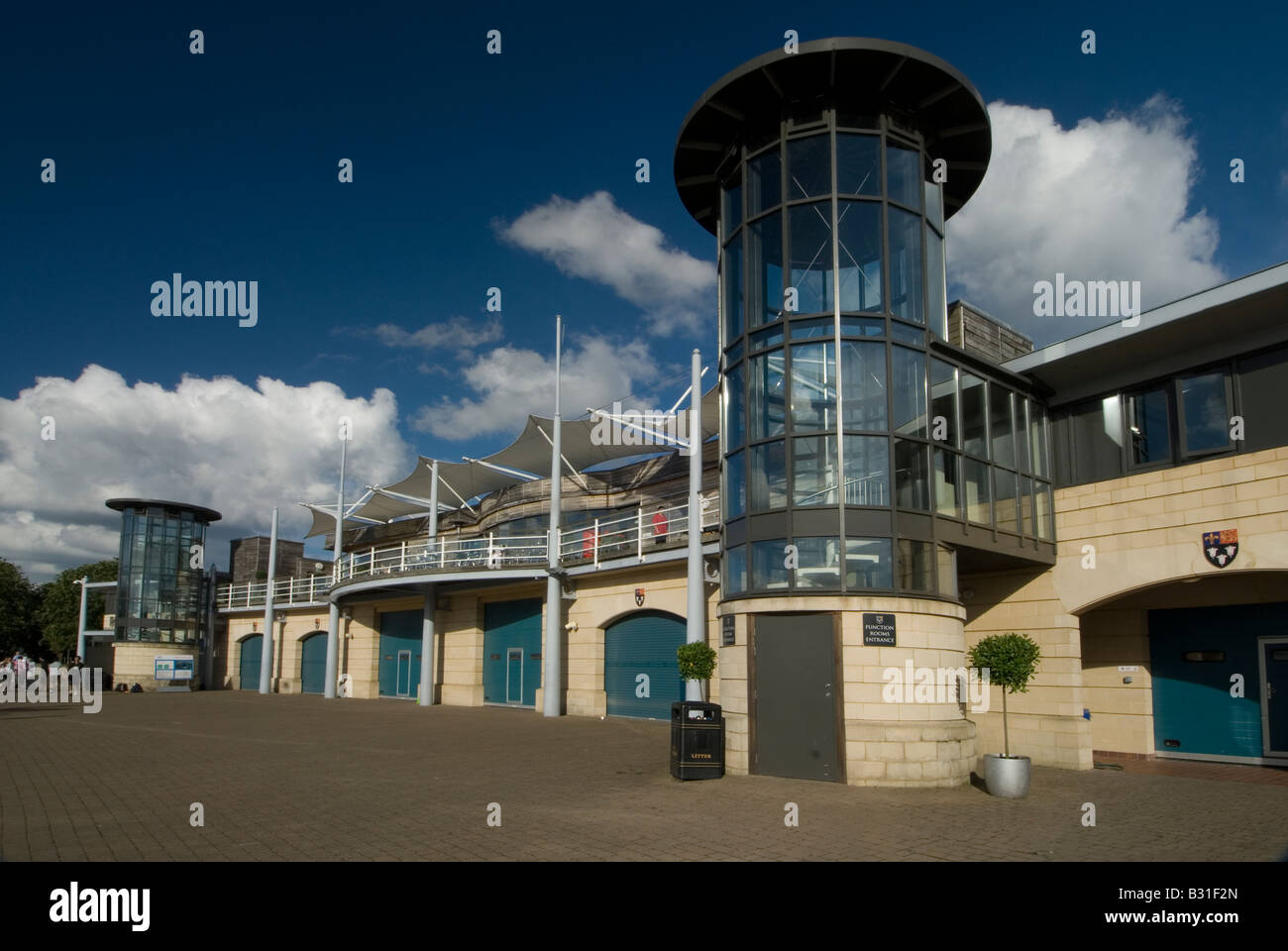 The Boathouse at Eton College Dorney Lake Rowing Centre Stock Photo