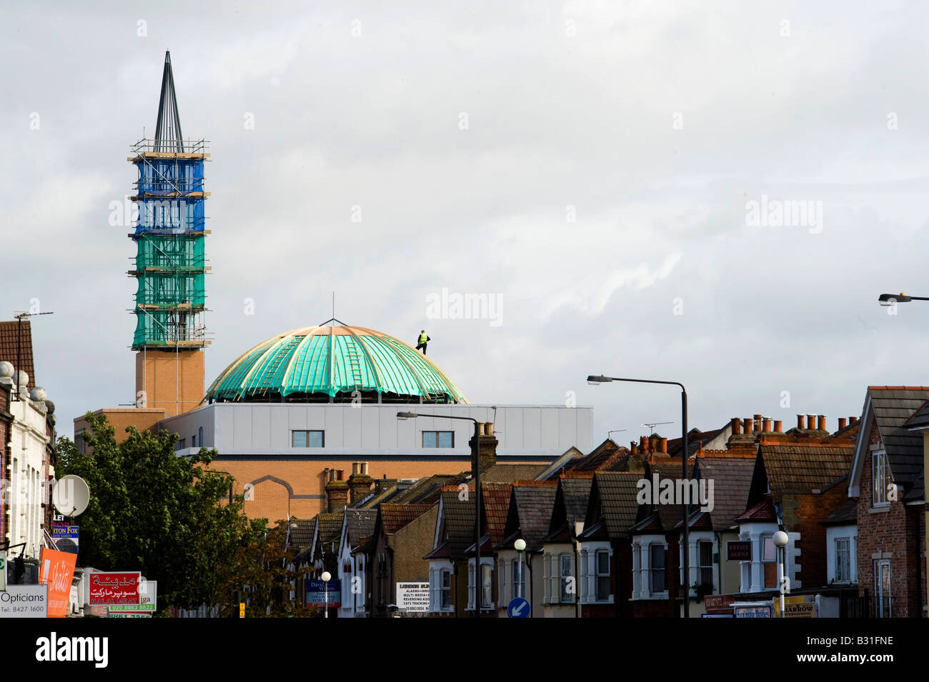 The new and unfinished Harrow central Mosque in Harrow Stock Photo Alamy