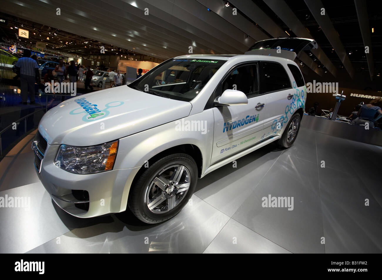 GM General Motors Chevy Equinox Fuel Cell SUV new hybrid off road car model vehicle at British International Motor Show at Excel Stock Photo