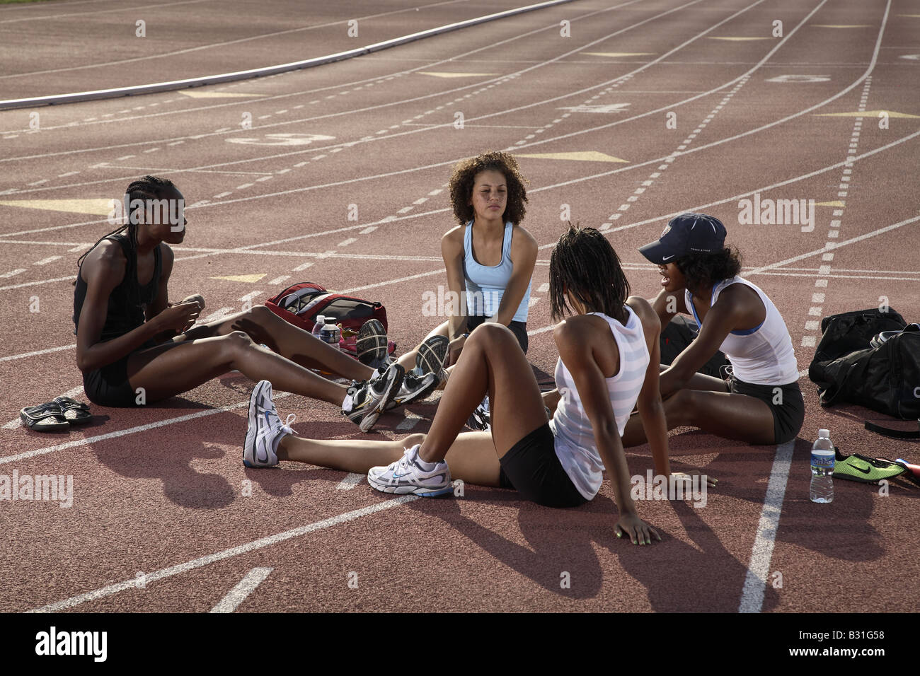 young female athletes Stock Photo Alamy