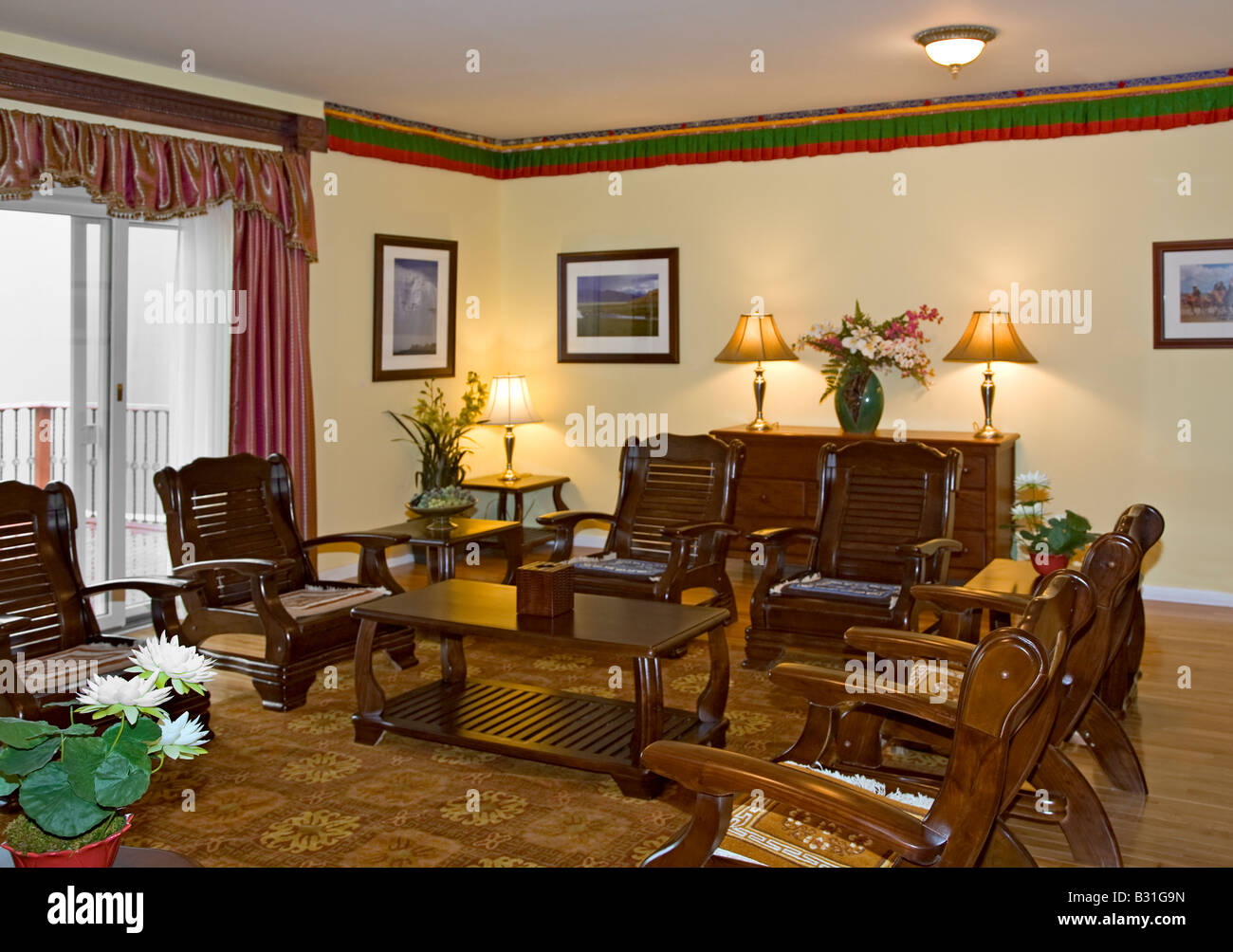 Sitting Room Of The 14th Dalai Lama At Kumbum Chamtse Ling