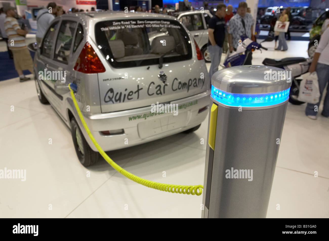 New Quiet Car Company model at British International Motor Show at Excel centre in Docklands London Juice Point elektrobay Stock Photo