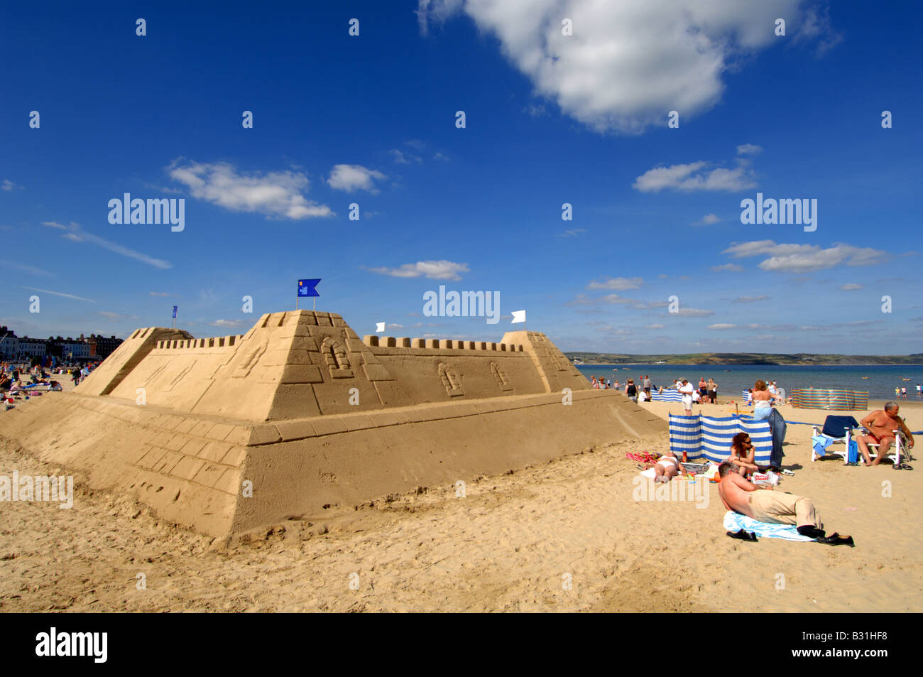The world’s first ever sand hotel and the largest sandcastle built in the UK, Weymouth beach