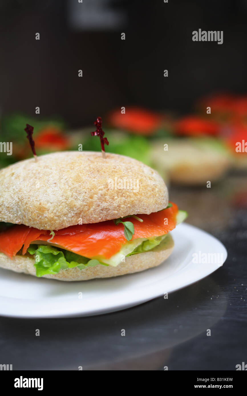 Lox and cream cheese sandwich Stock Photo Alamy