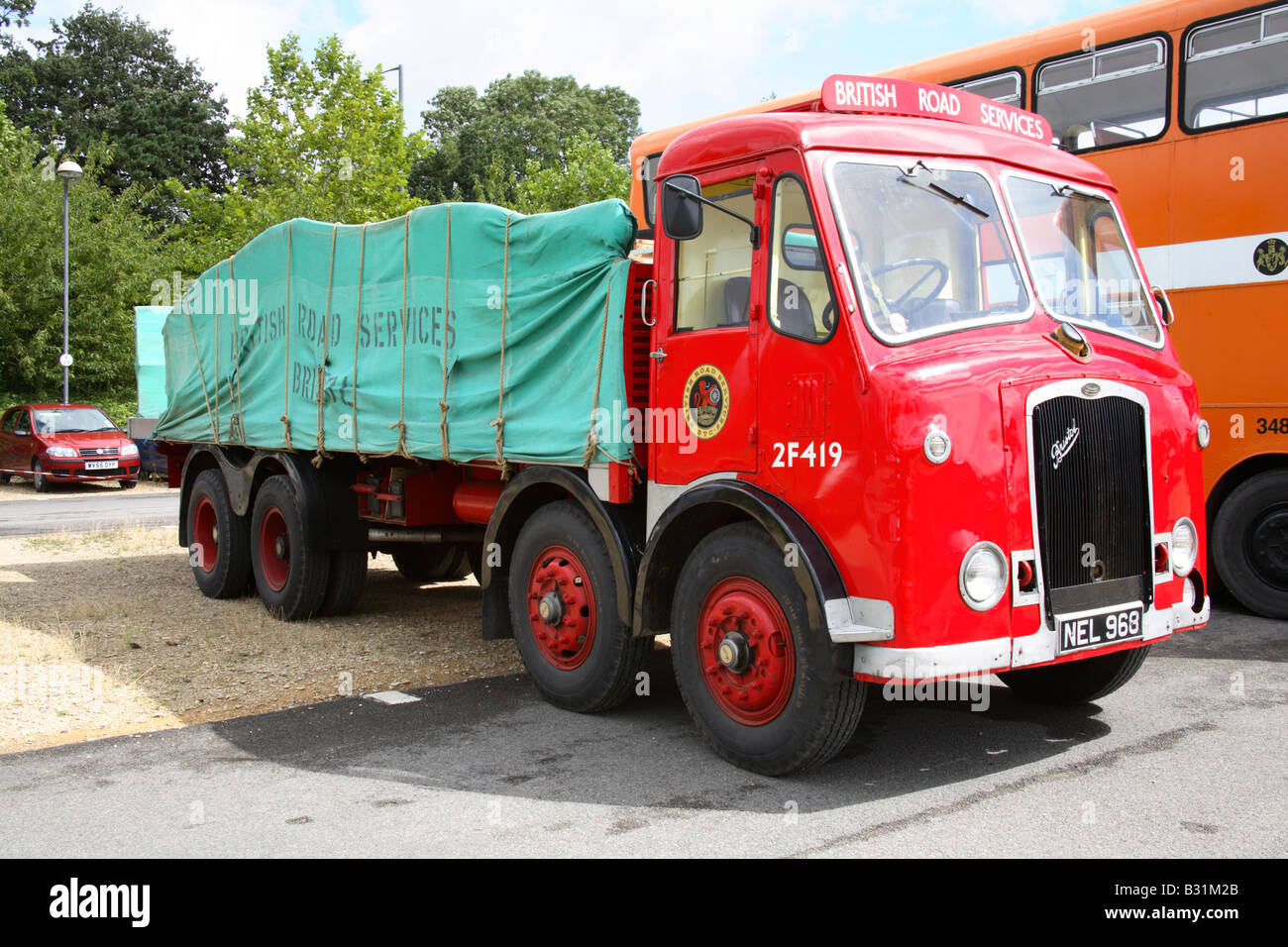 Bristol lorry 8x4 BRS loaded British Stock Photo