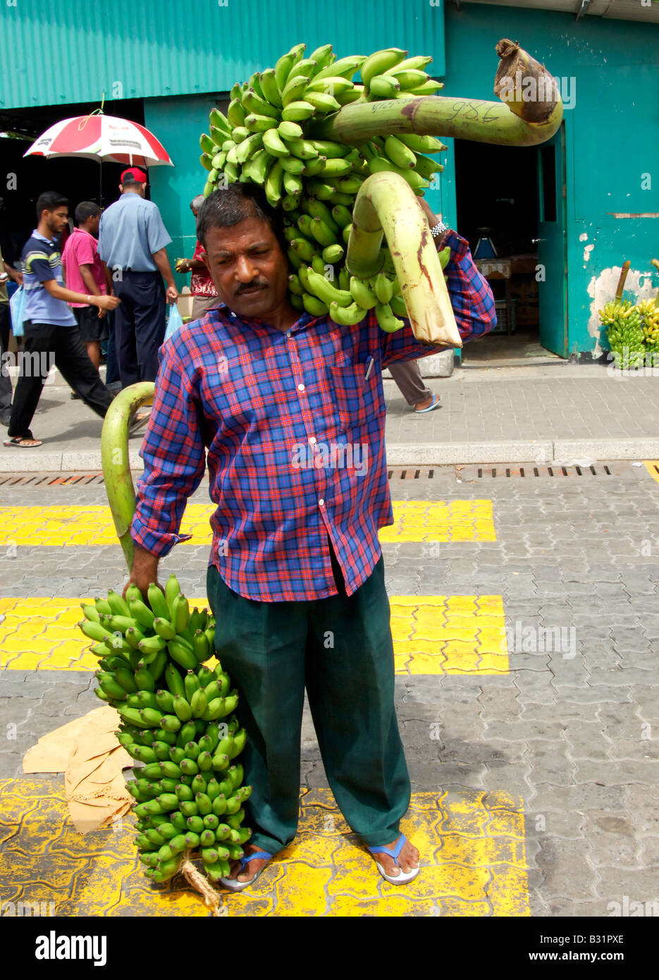 banana carry Stock Photo