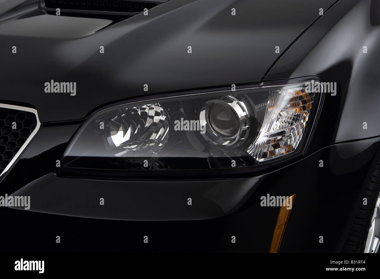 2008 Pontiac G8 GT in Black - Headlight Stock Photo