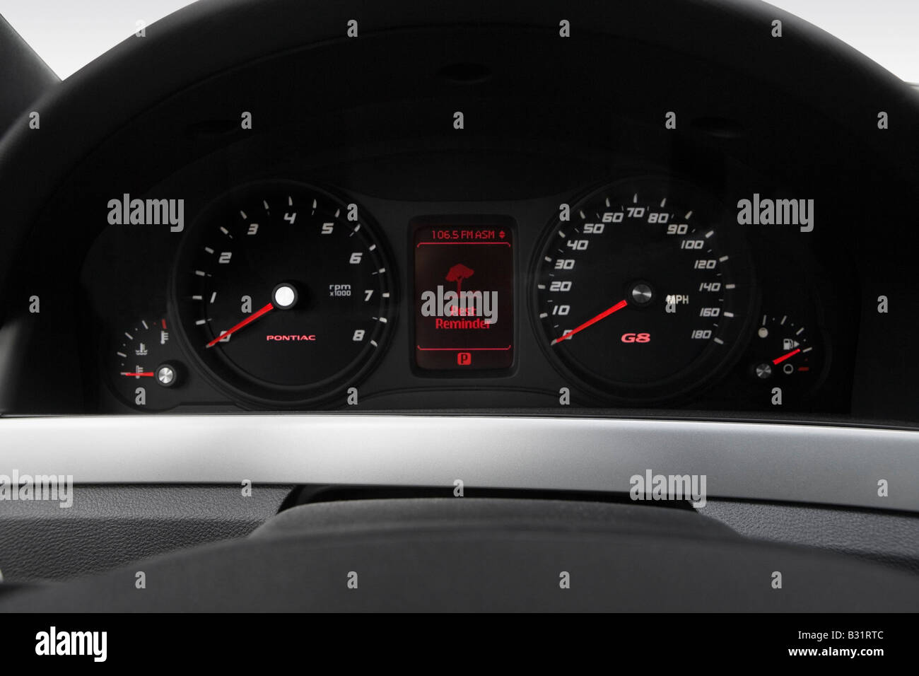 2008 Pontiac G8 GT in Black - Speedometer/tachometer Stock Photo