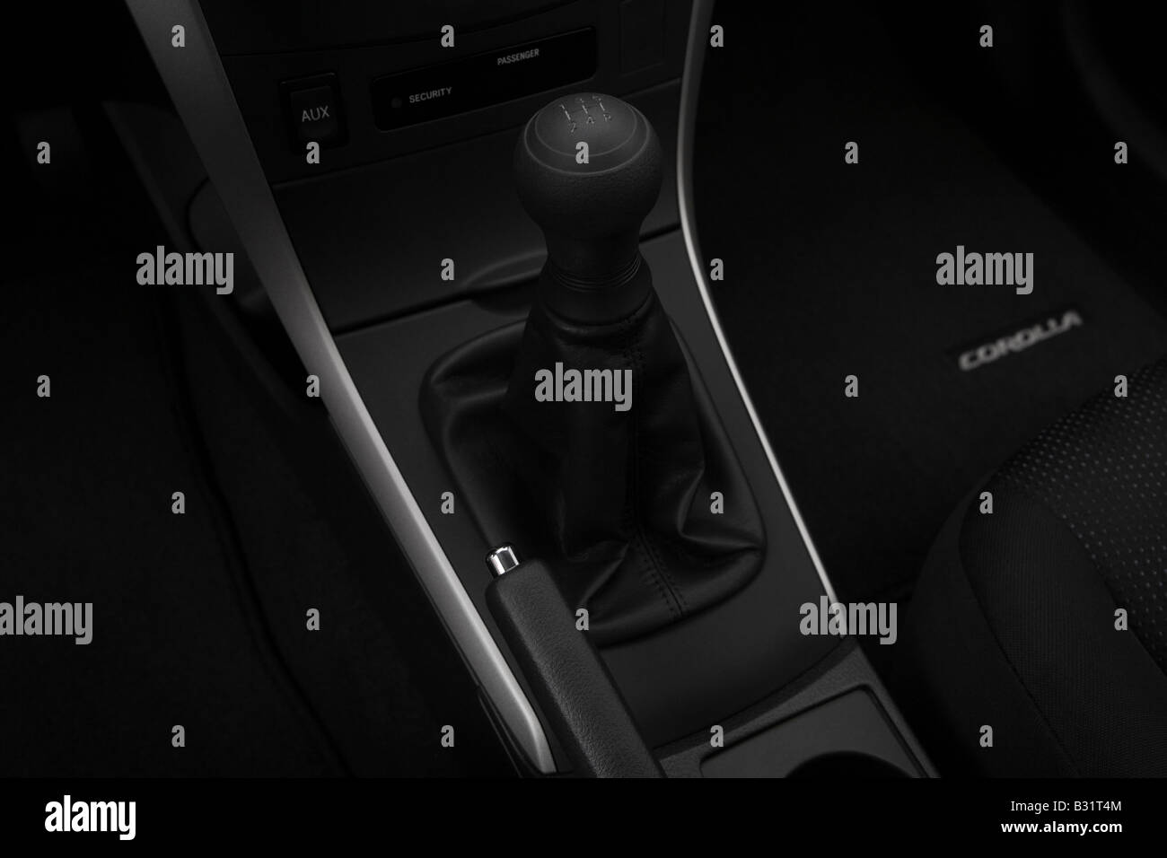 2009 Toyota Corolla S in Silver Gear shifter/center console Stock Photo Alamy