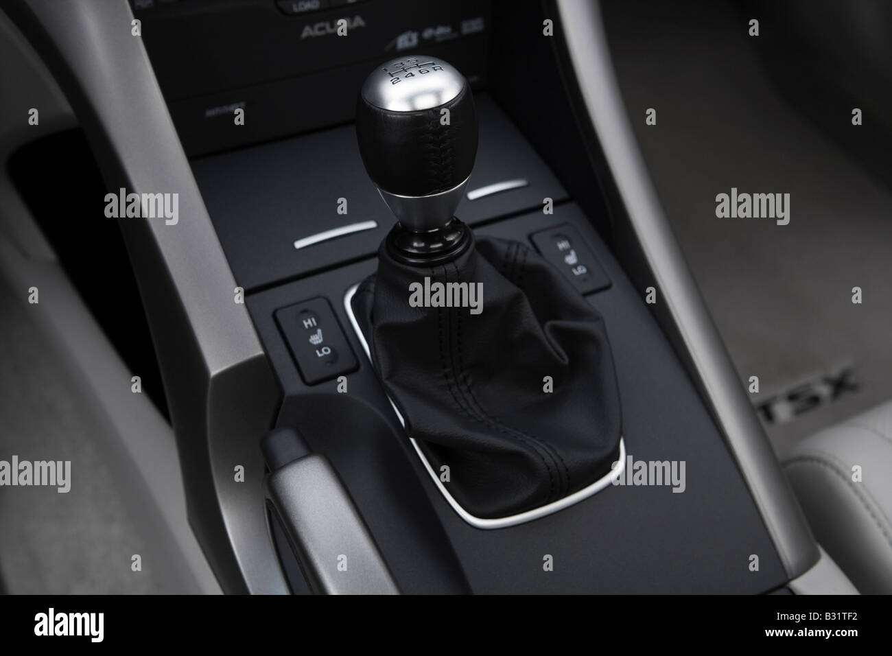 2009 Acura TSX in Blue Gear shifter/center console Stock Photo Alamy