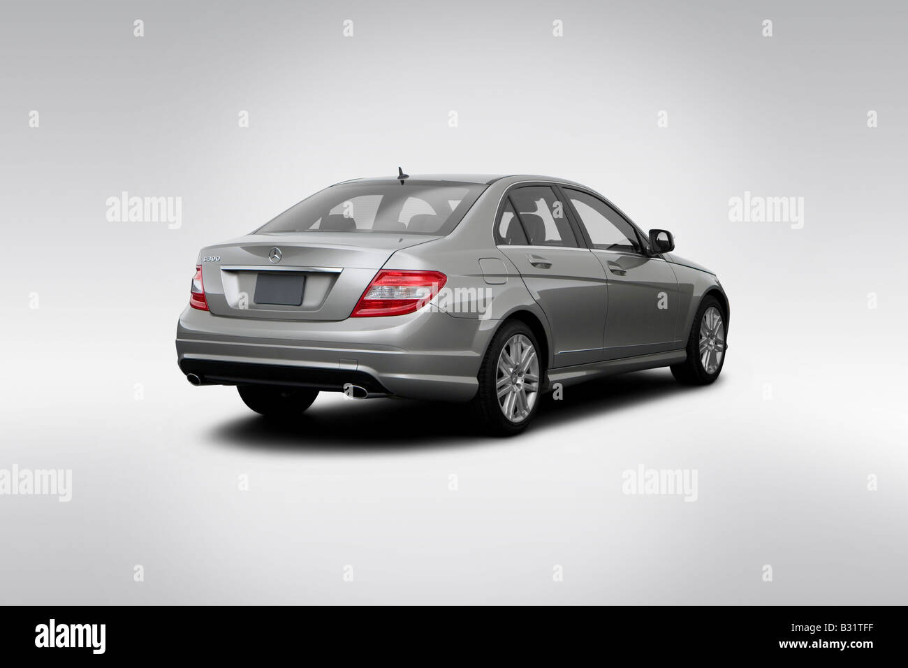 2008 Mercedes-Benz C-Class C300 in Gray - Rear angle view Stock Photo ...