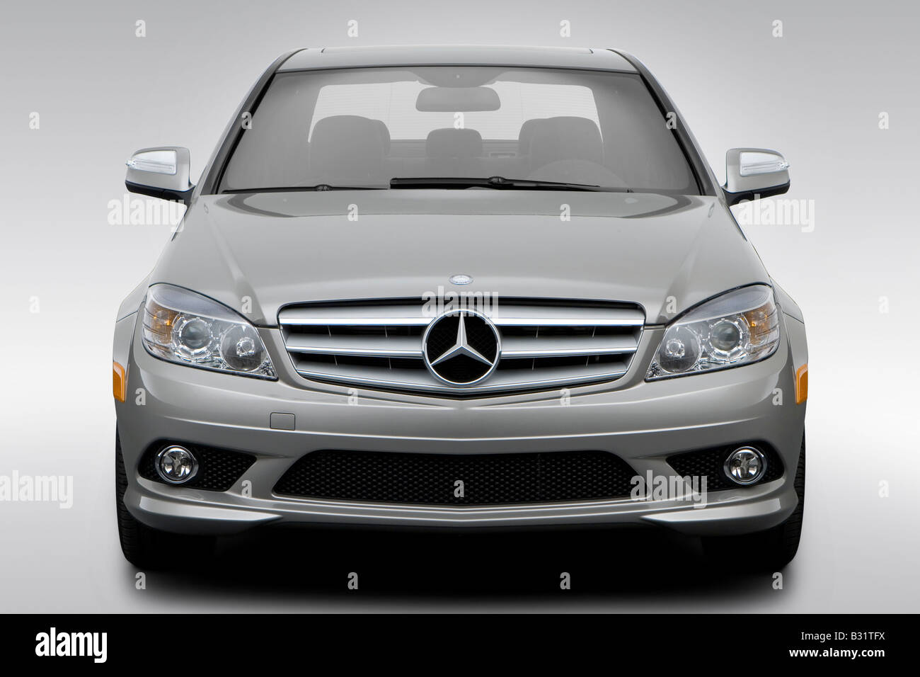 2008 Mercedes-Benz C-Class C300 in Gray - Low/Wide Front Stock Photo
