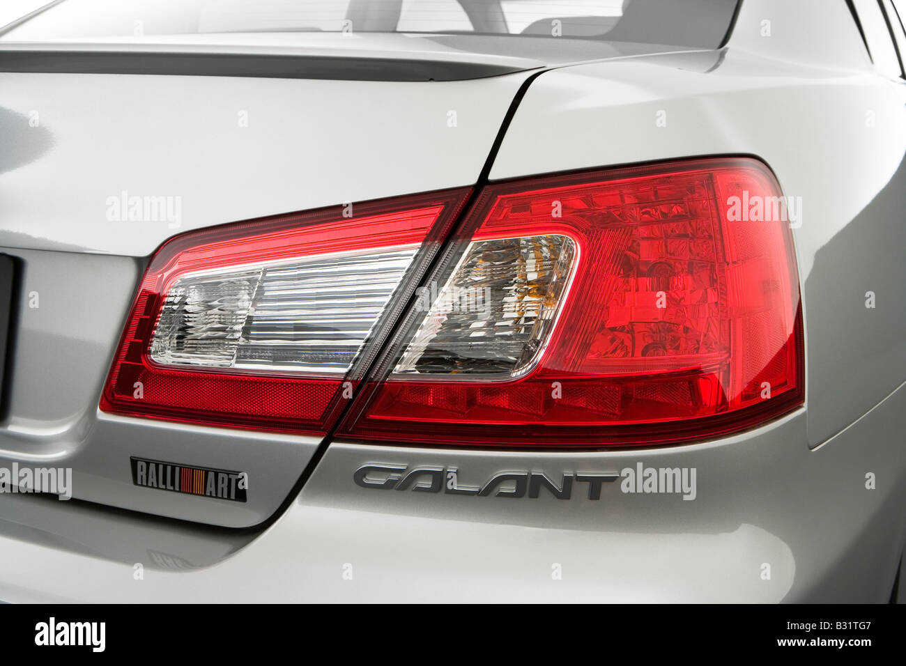 2009 Mitsubishi Galant Ralliart in Silver - Tail light Stock Photo - Alamy