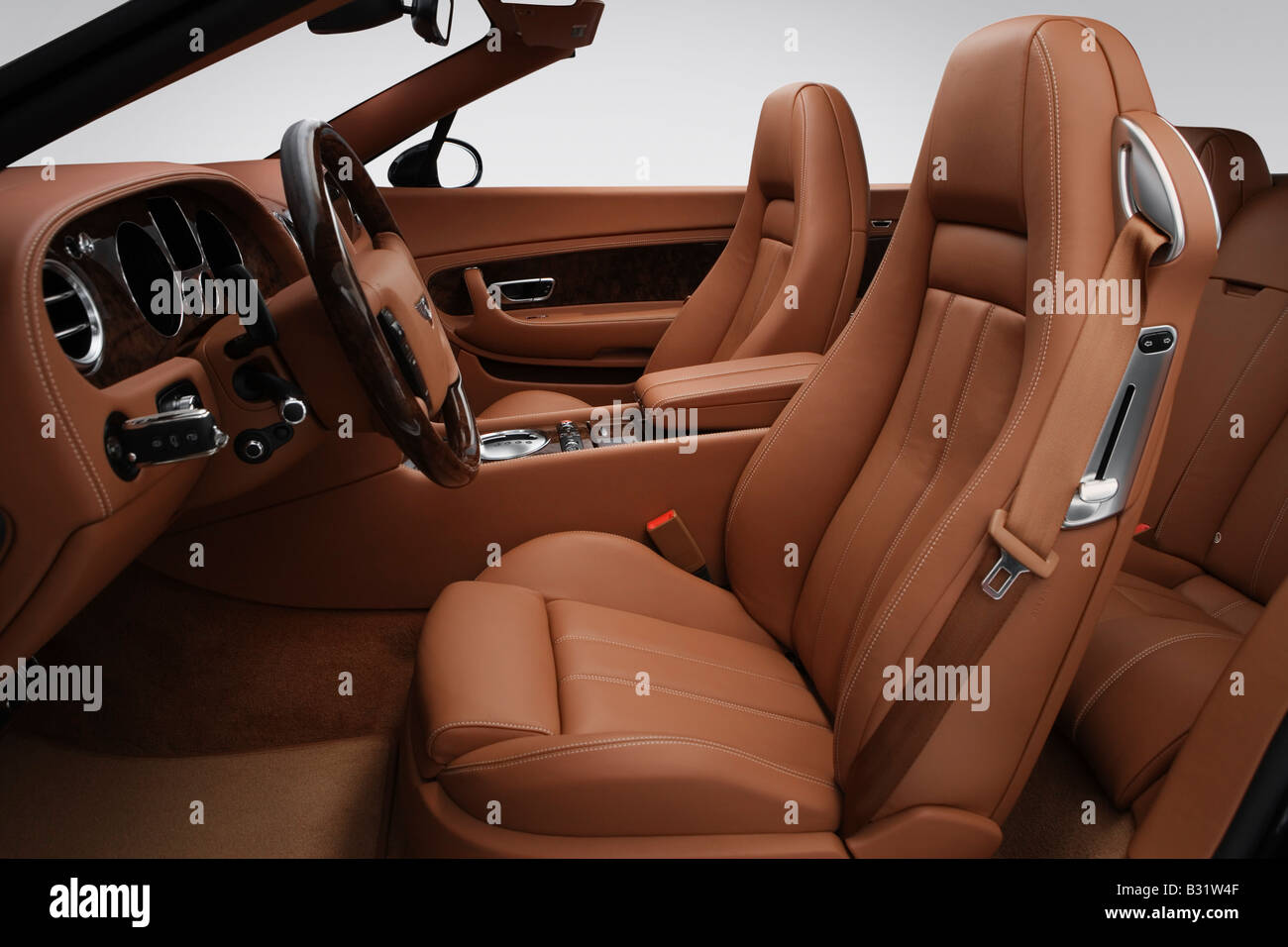 2008 Bentley Continental GTC in Blue - Front seats Stock Photo