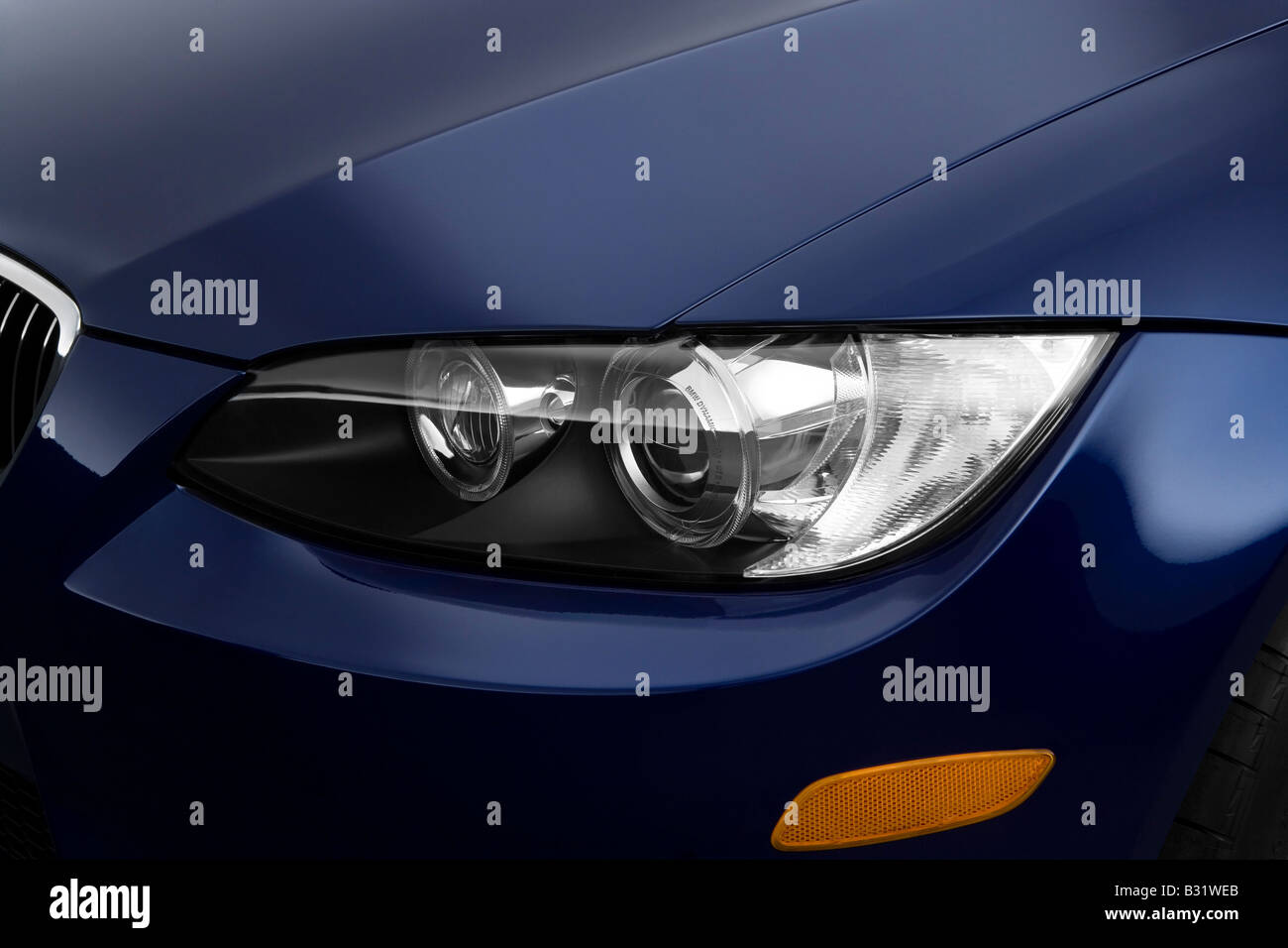 2008 BMW 3-Series M3 in Blue - Headlight Stock Photo - Alamy