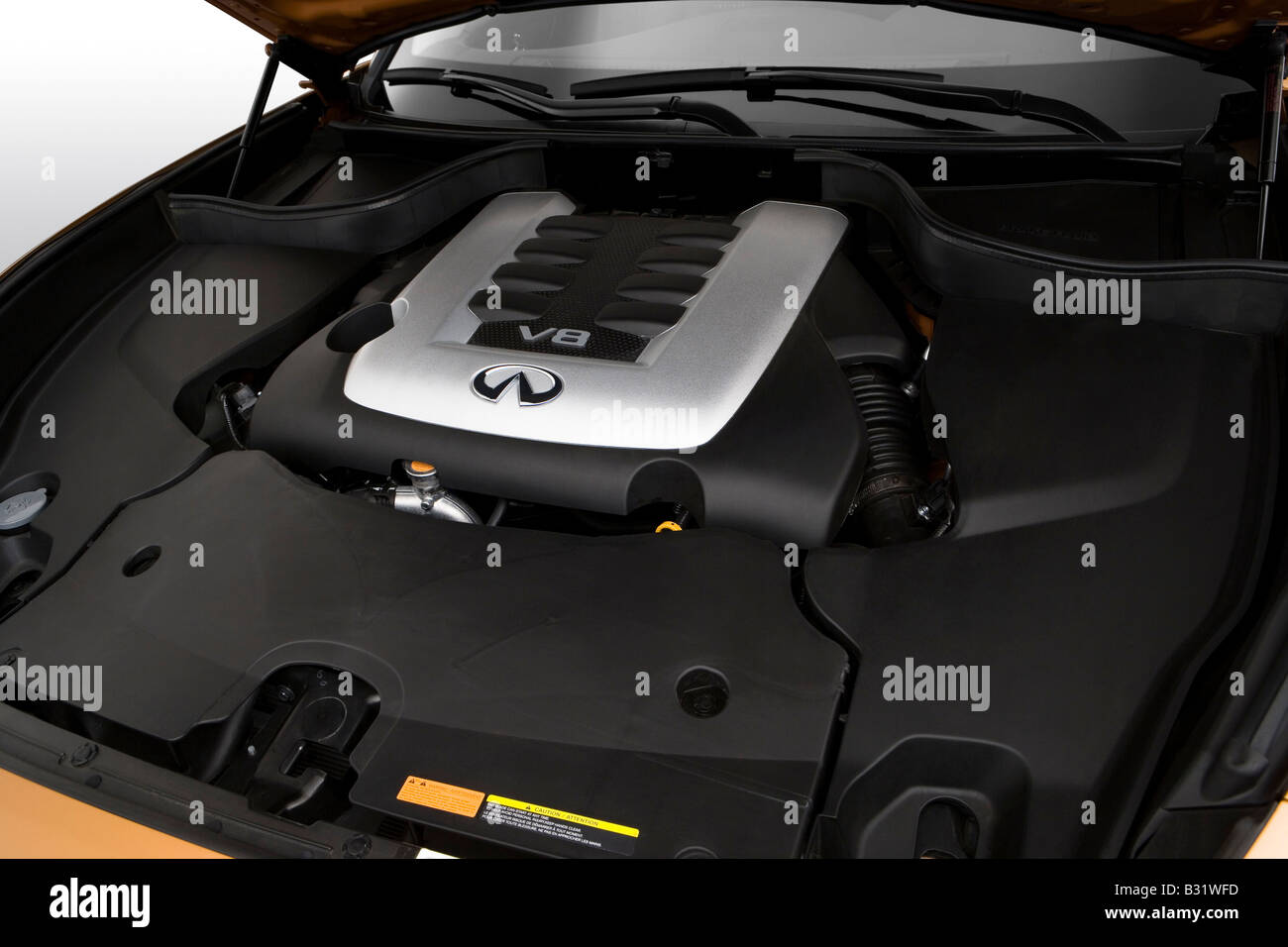 2009 Infiniti FX FX50 Sport in Orange - Engine Stock Photo