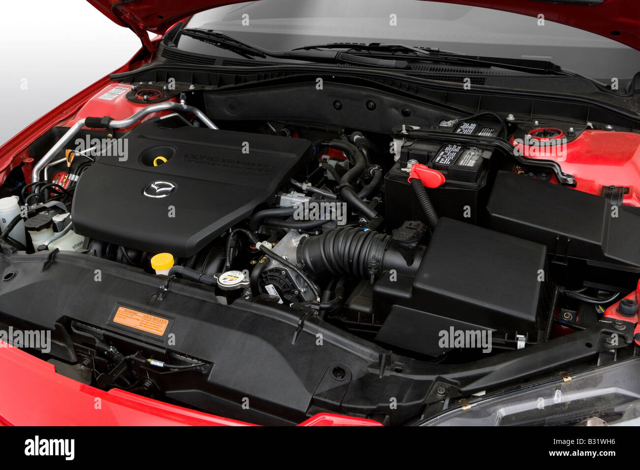 2008 Mazda MAZDA6 Touring in Red - Engine Stock Photo