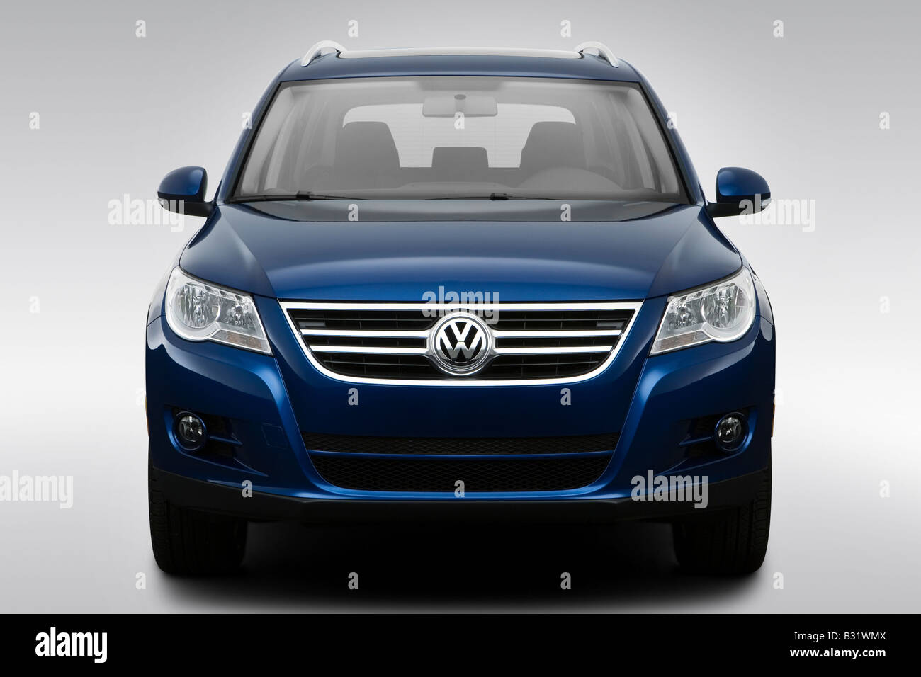 2009 Volkswagen Tiguan SE in Blue - Low/Wide Front Stock Photo