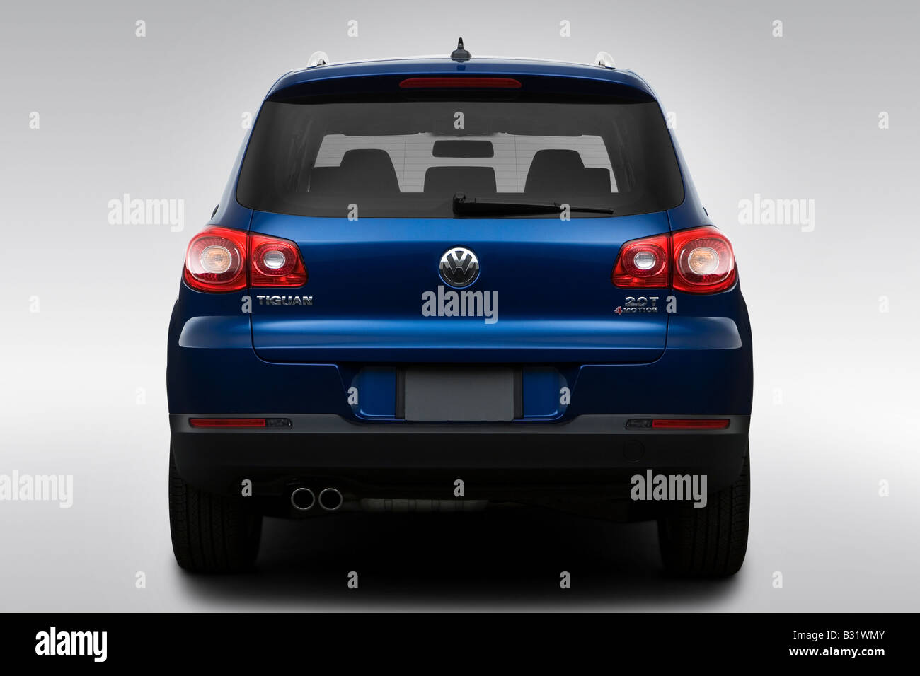 2009 Volkswagen Tiguan SE in Blue - Low/Wide Rear Stock Photo