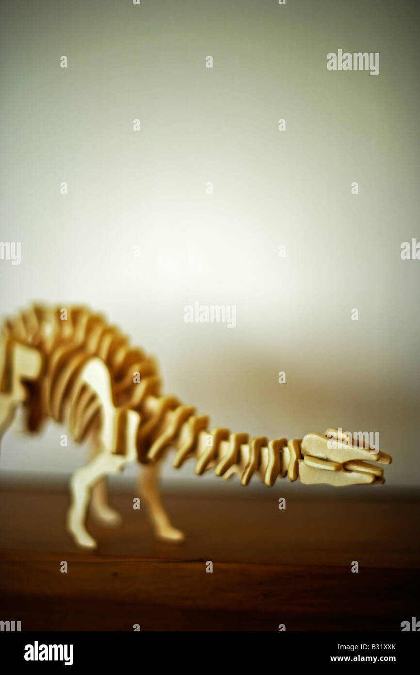Wooden dinosaur Stock Photo