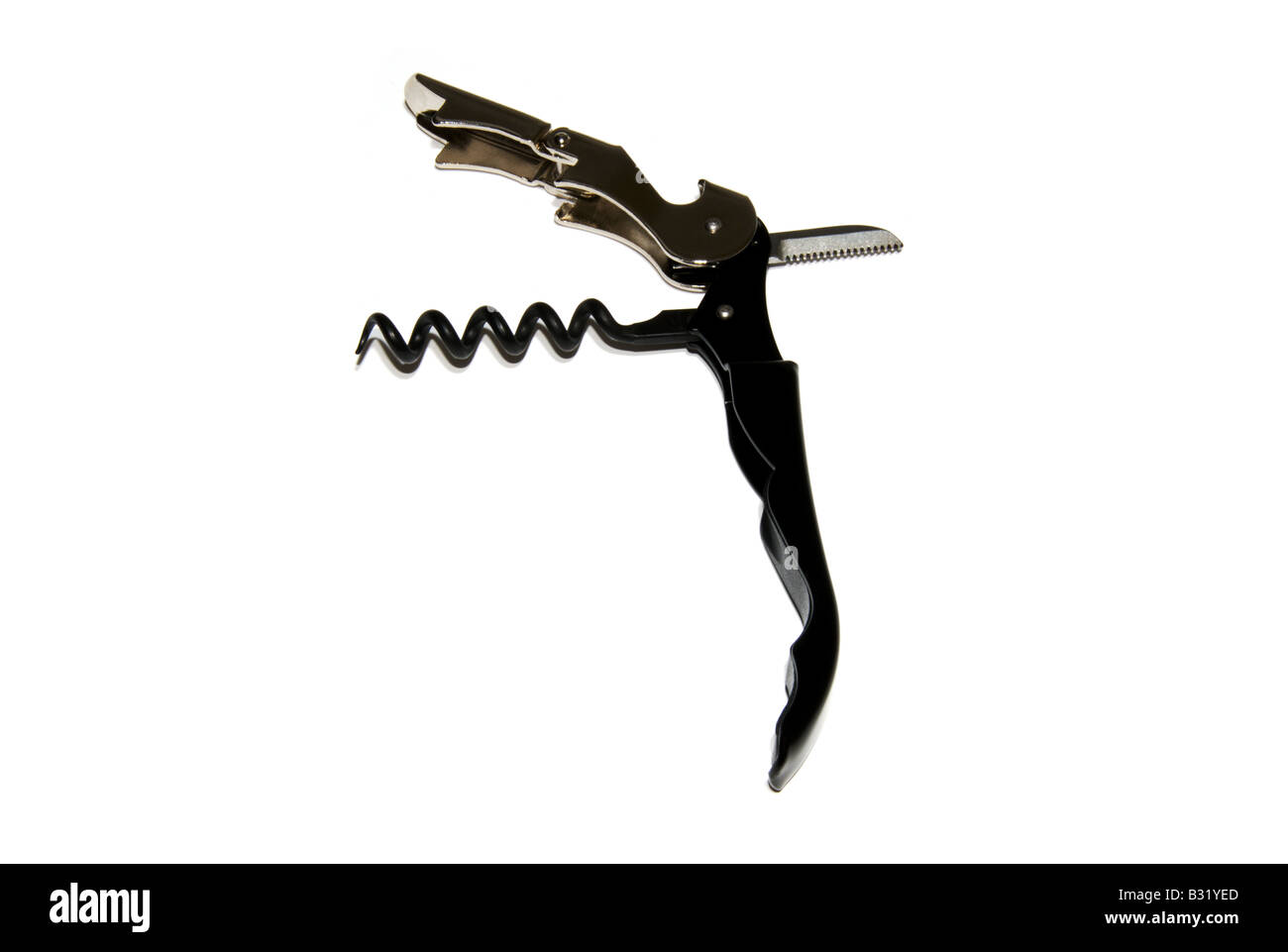 Pocket corkscrew, bottle opener, blade combo Stock Photo Alamy