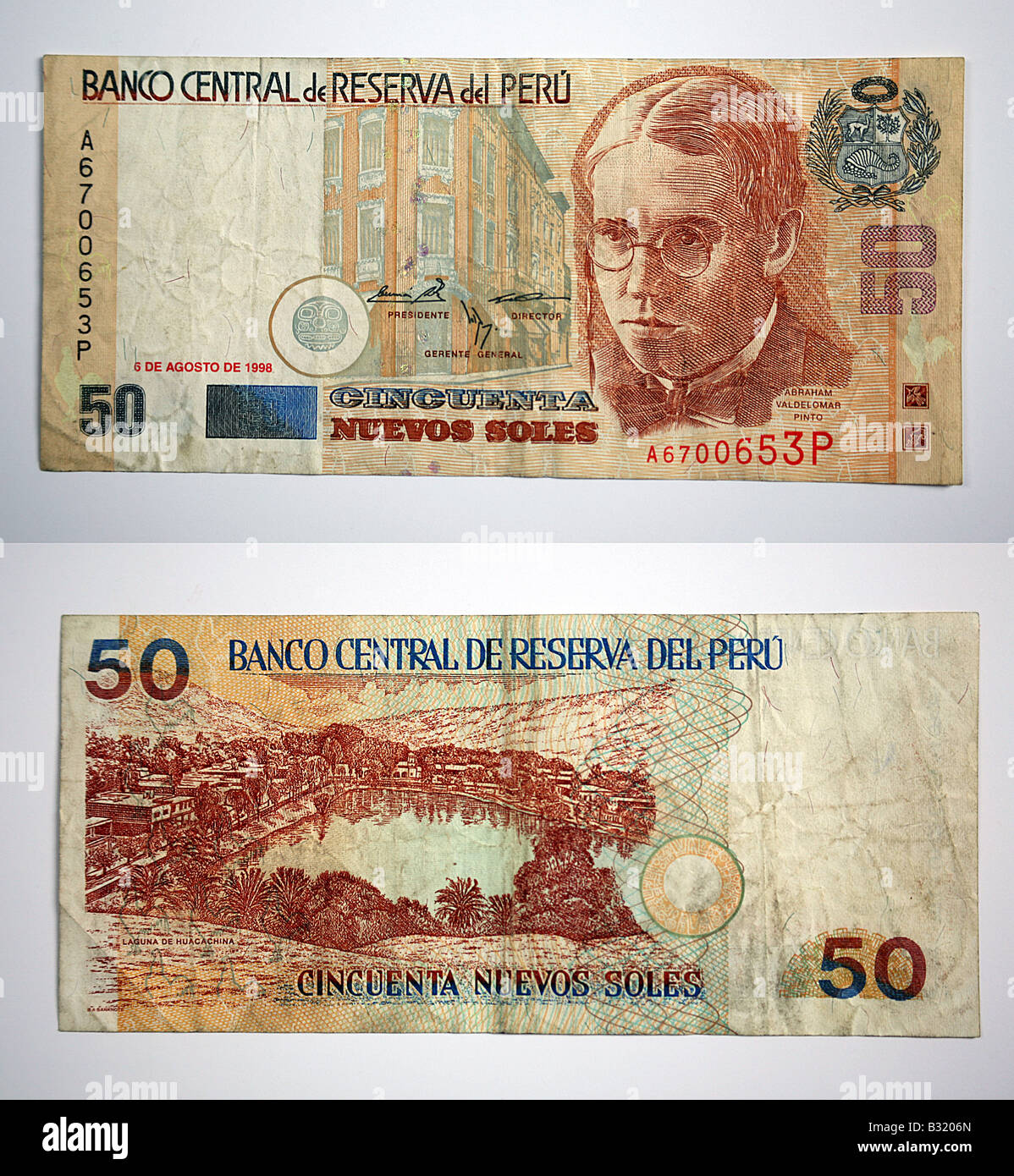 Peruvian Currency Banco Central De Peru Stock Photo