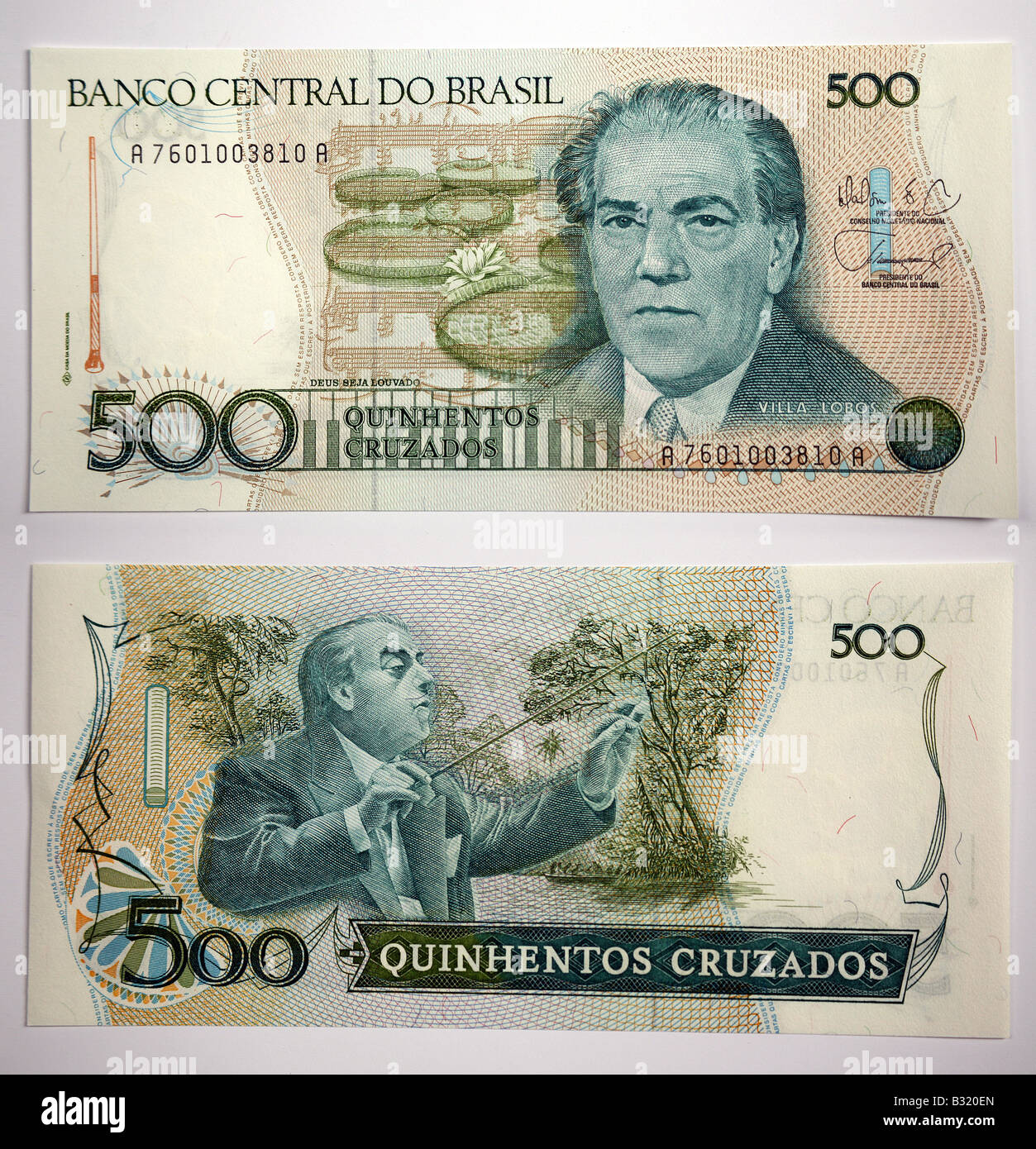 Brazilian Currency 500 Banco Central Do Brasil Stock Photo