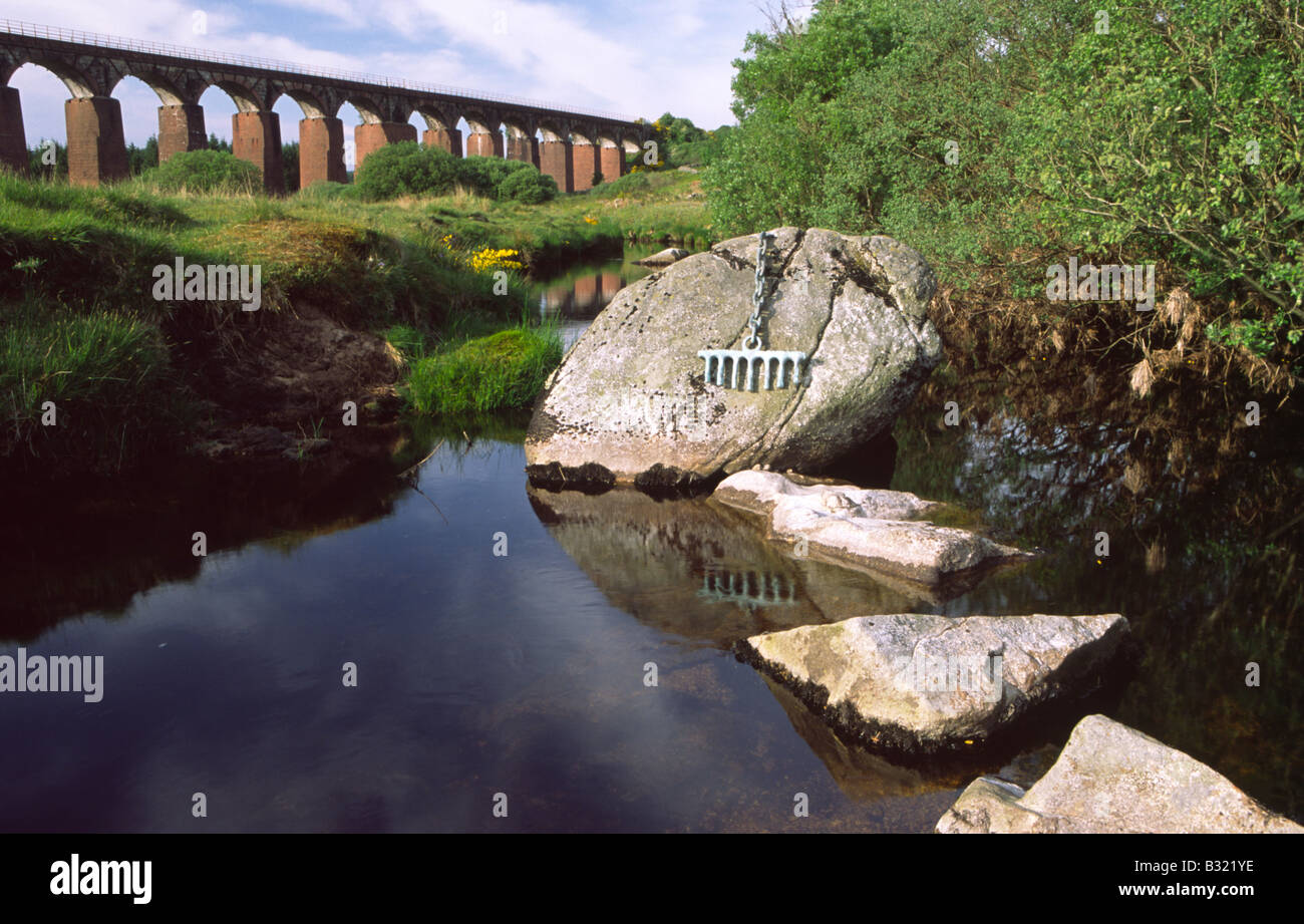 Art sculptor Matt Baker sculpture Scene Shifter in remote Galloway
