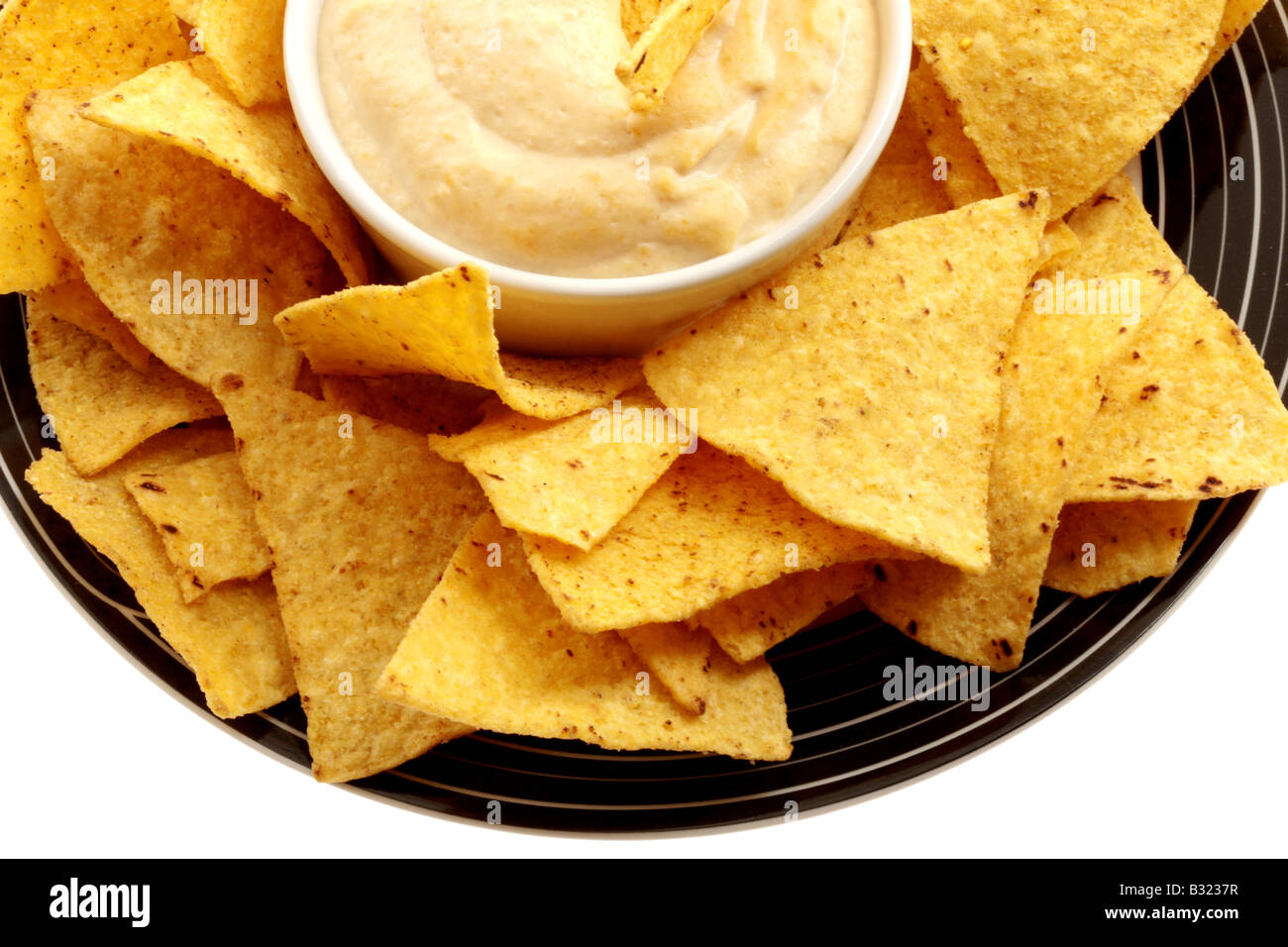 Tortilla Chips with Hummus Stock Photo Alamy