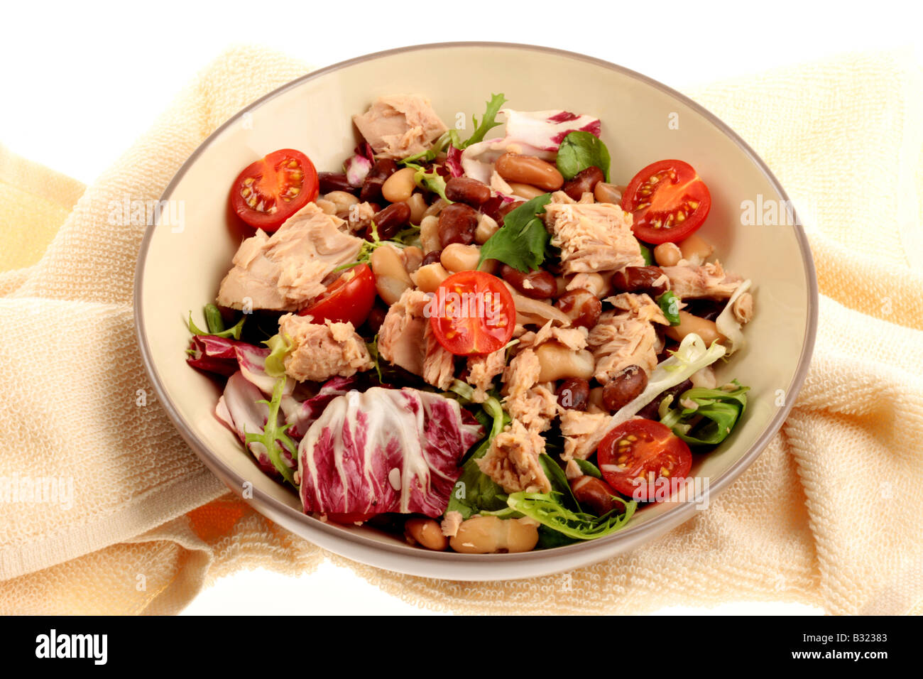 Tuna and Mixed Bean Salad Stock Photo Alamy