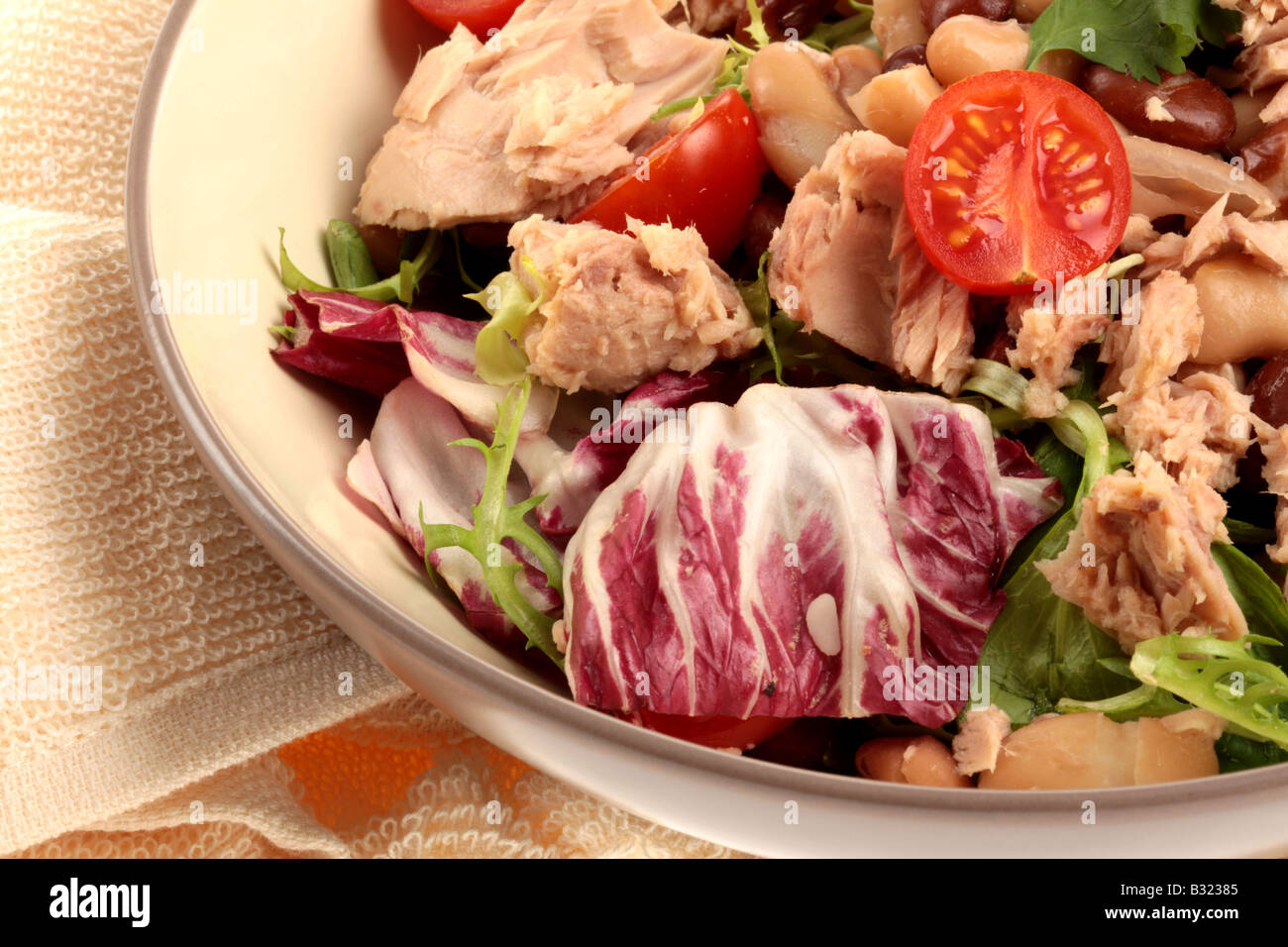 Tuna and Mixed Bean Salad Stock Photo Alamy