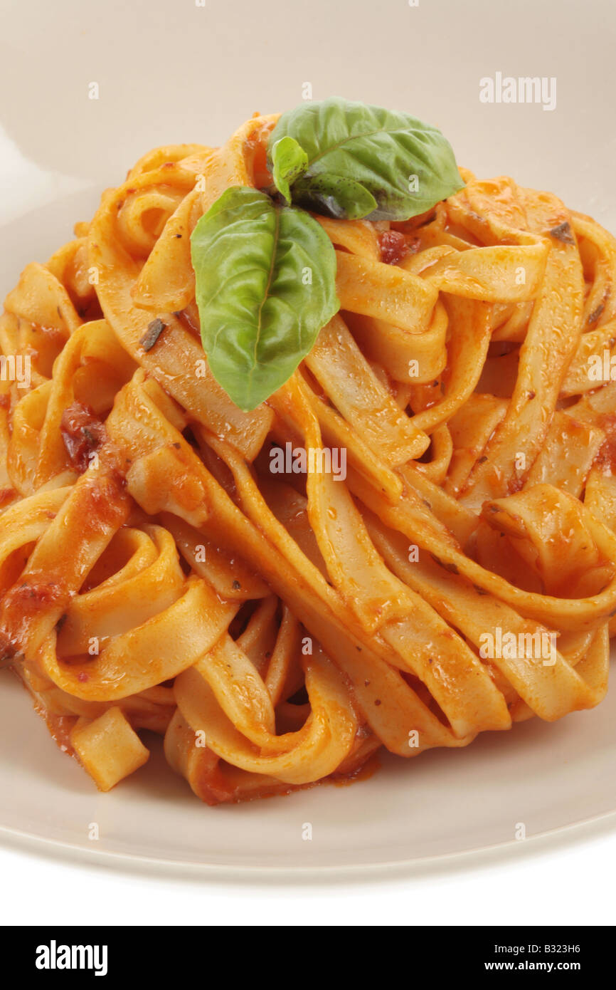 Pasta in Tomato Sauce Stock Photo Alamy