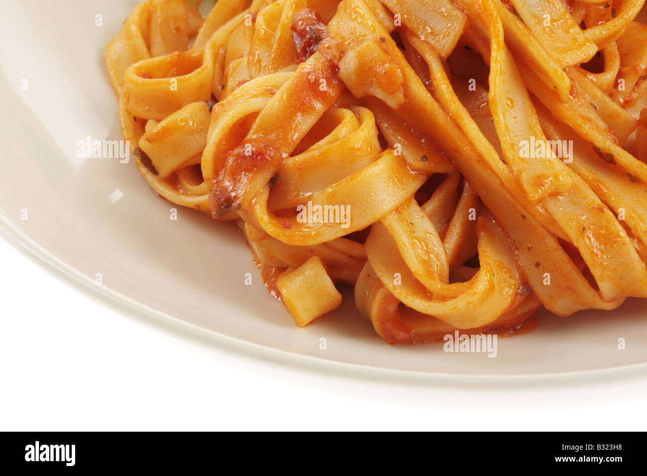 Pasta in Tomato Sauce Stock Photo Alamy