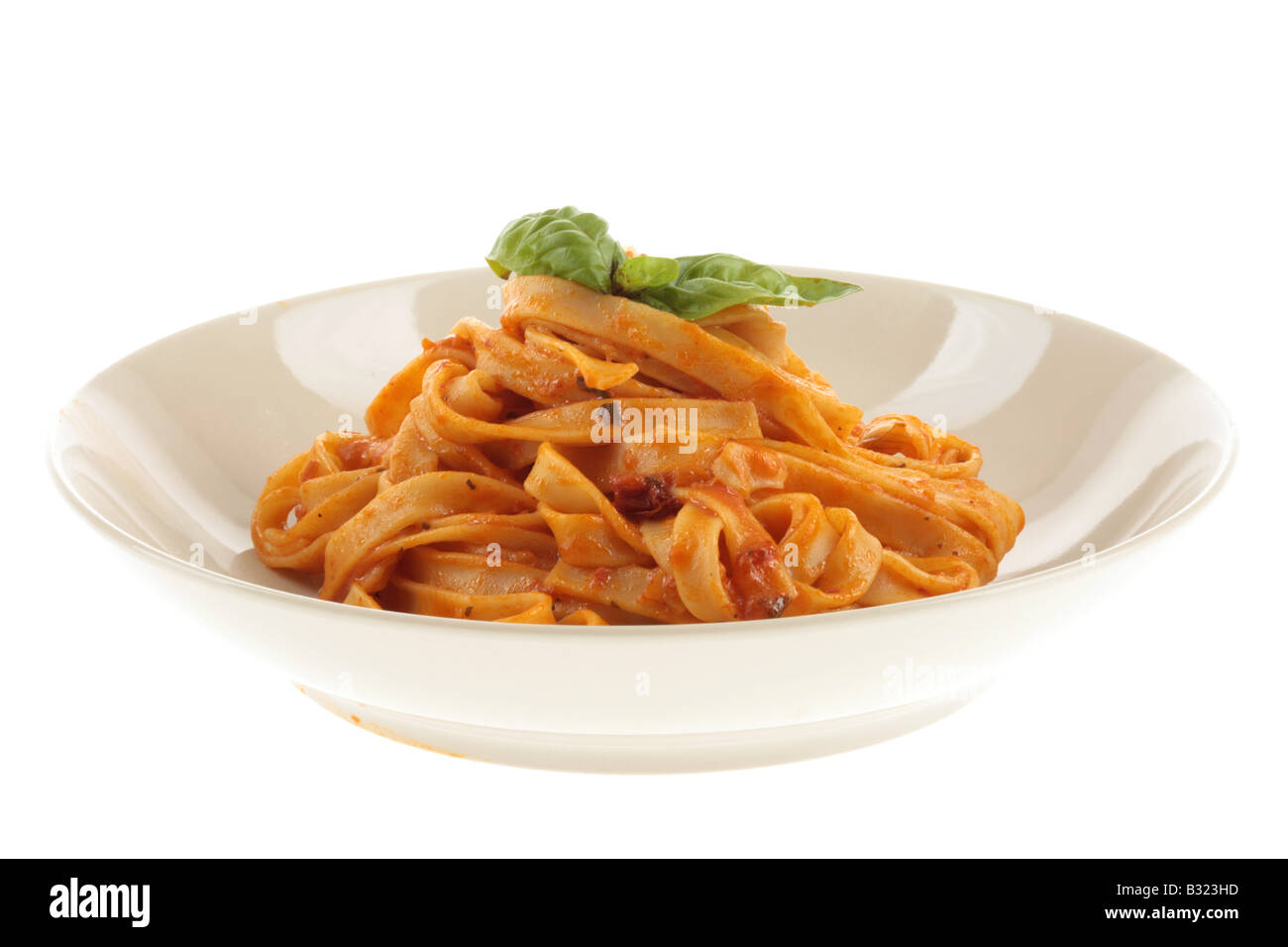 Pasta in Tomato Sauce Stock Photo Alamy