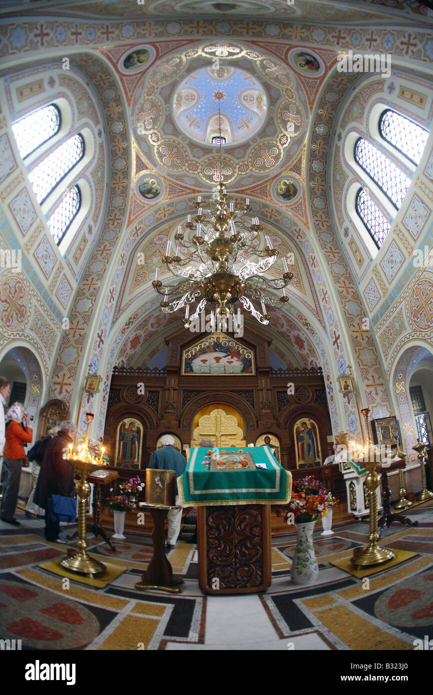 Interior of Foros Church of Christ Resurrection, Foros, Ukraine Stock Photo
