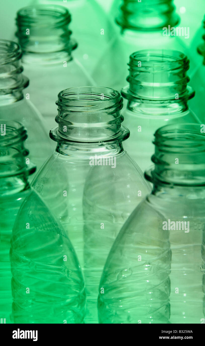 Green plastic bottles recycling Stock Photo Alamy