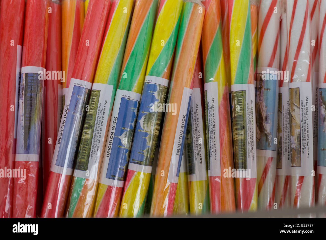 Brighton rock Stock Photo