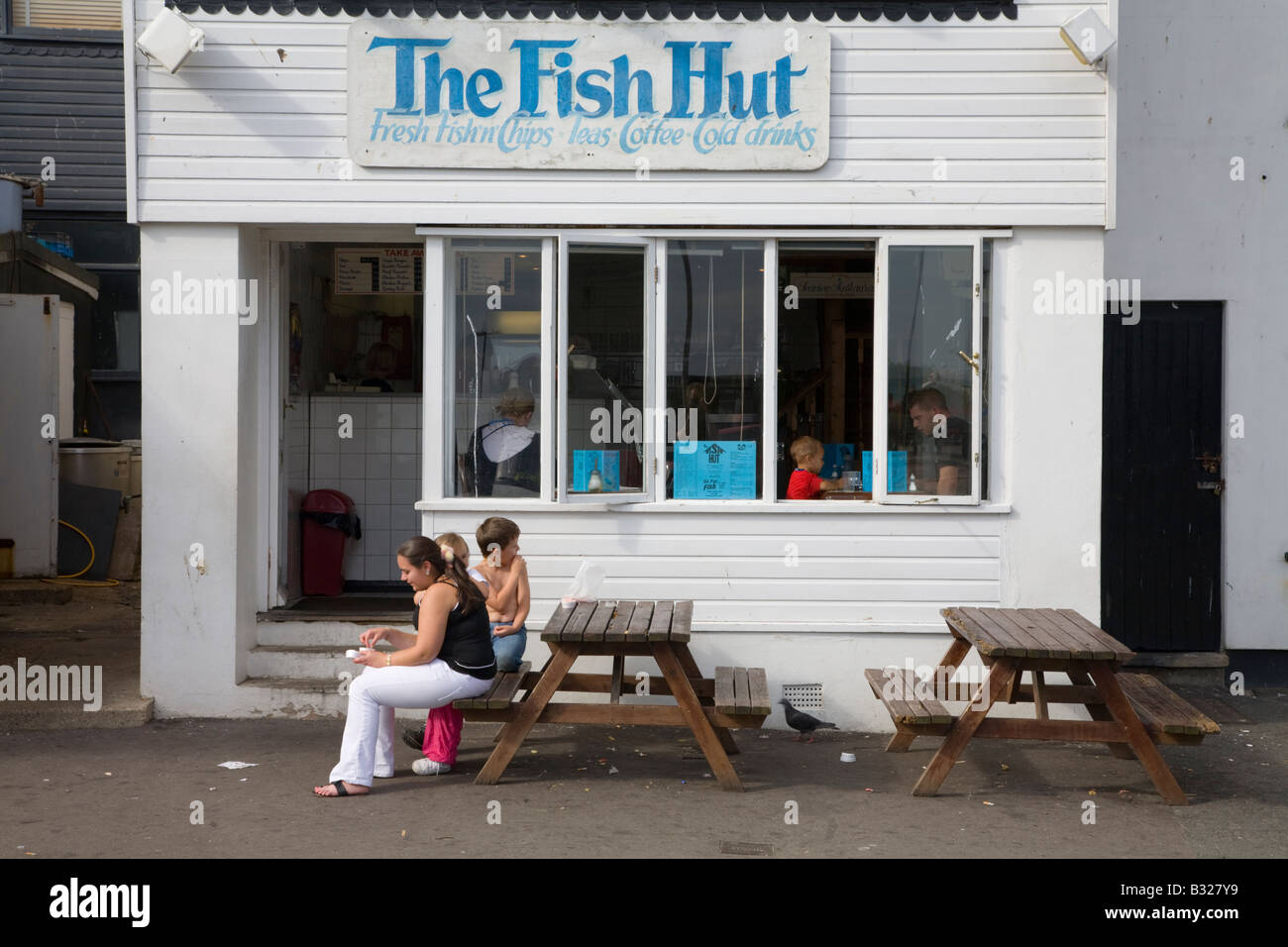 Fish and chip restaurant, RockaNore area, Hastings, East Sussex