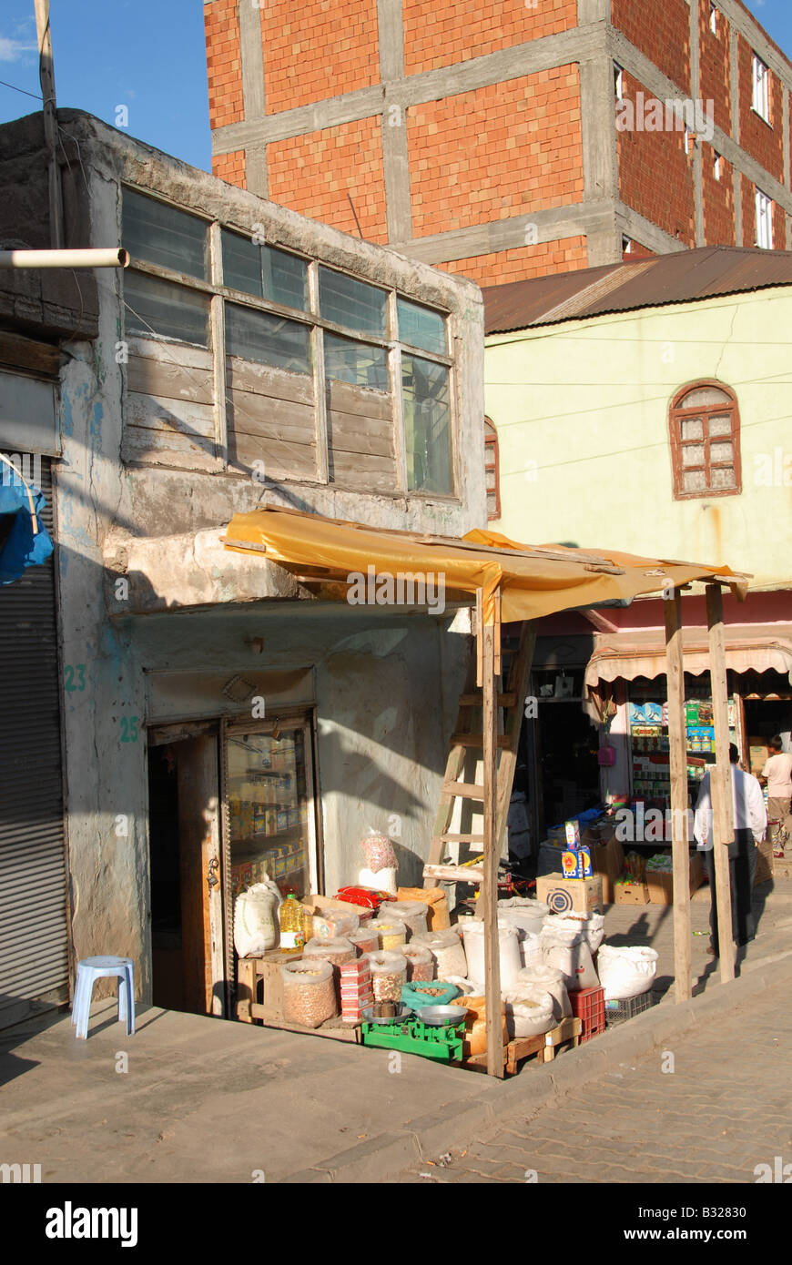shops in Dogubayazit, Turkey Stock Photo