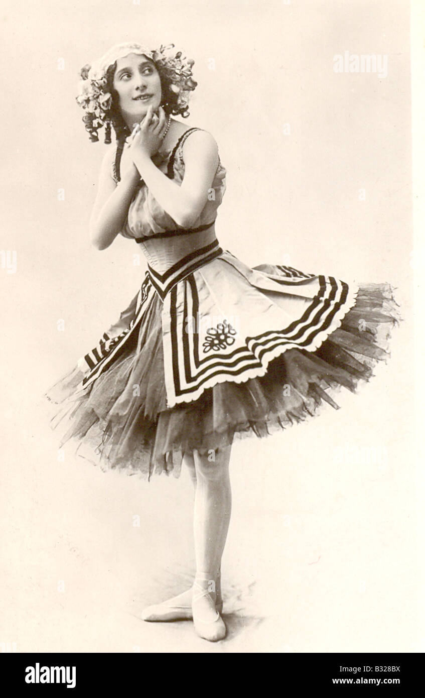 Photograph of Russian ballerina Anna Pavlova Stock Photo