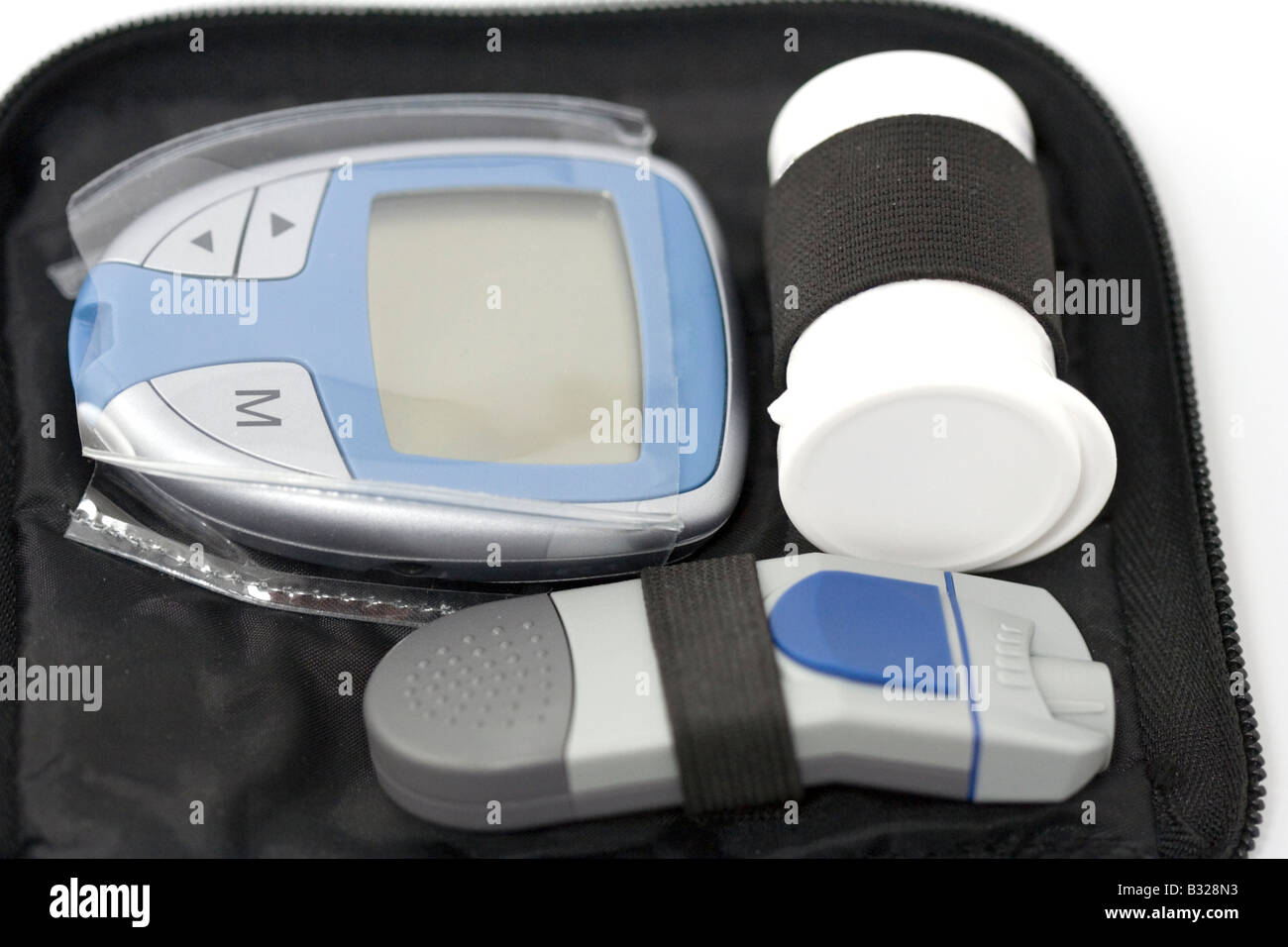 diabetes equipment in a small case Stock Photo - Alamy