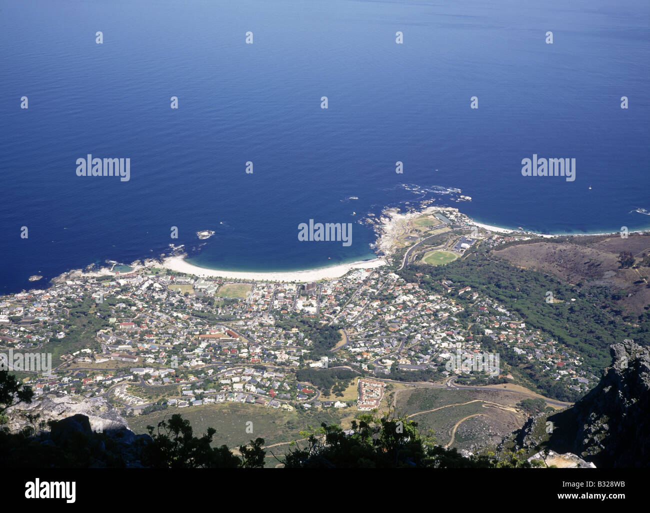 List Streets In Cape Town View From Top Of Table Mountain To Clifton Beach Sea Streets, Houses And  Buildings Cape Town Cape Province South Africa Stock Photo - Alamy