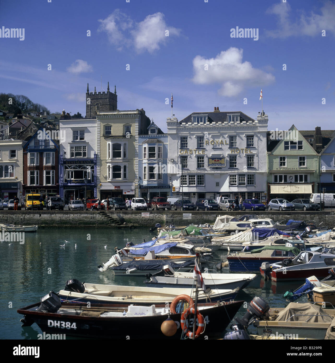 Inner Harbour mooring Boat Float Fishing pleasure boats Hotel pub Shops