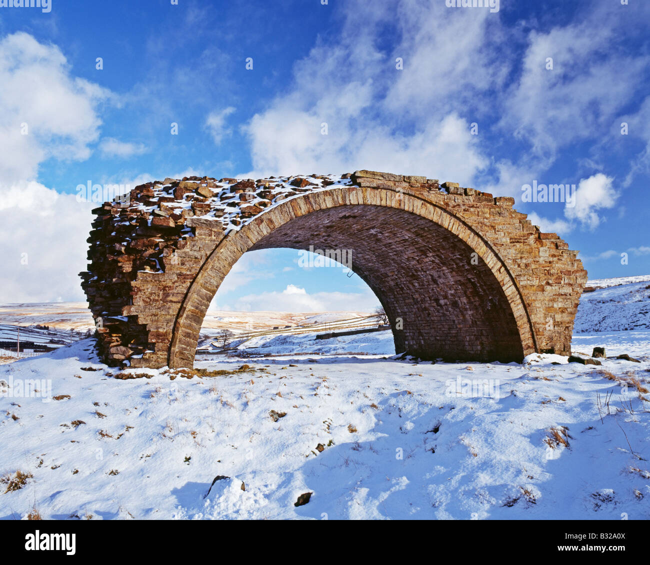 The Rookhope arch at Lintzgarth in the Wear Valley, Weardale, County