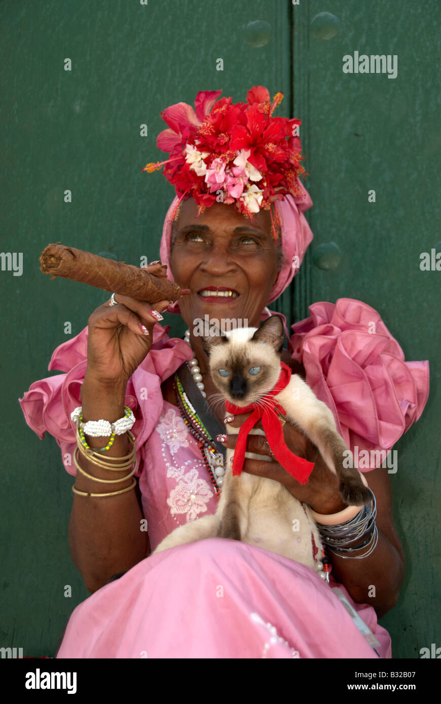Cuban Cigar Lady Havana Cuba Stock Photo